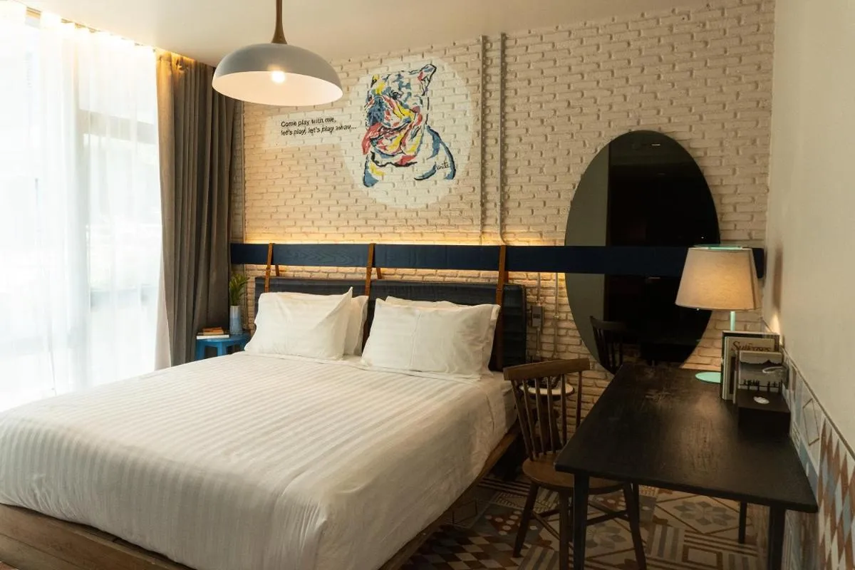 Bed in Tints of Blue Hotel