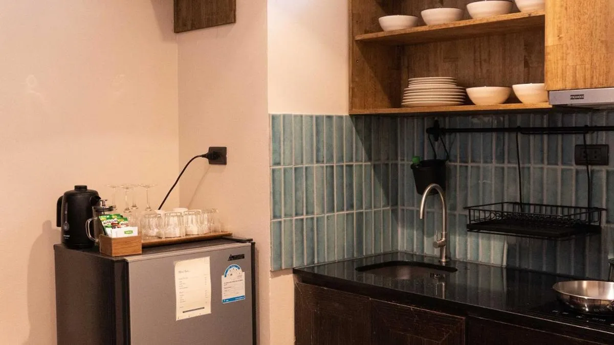 kitchen in Tints of Blue Hotel