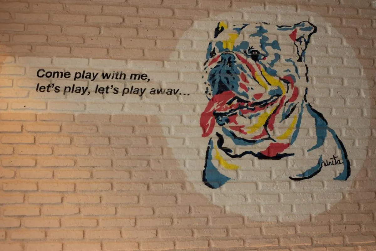 Decorative detail in Tints of Blue Hotel