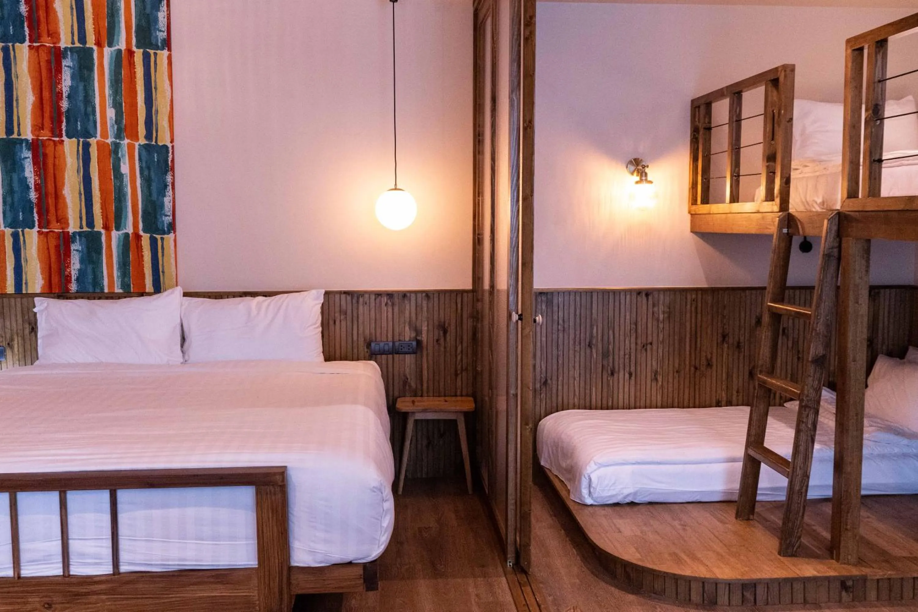 Bedroom, Bed in Tints of Blue Hotel