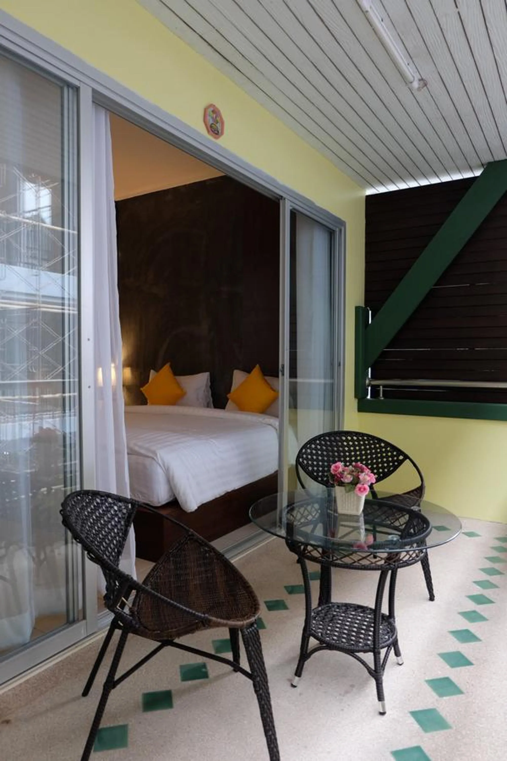 Balcony/Terrace, Bed in The Meeting House Aonang - self service