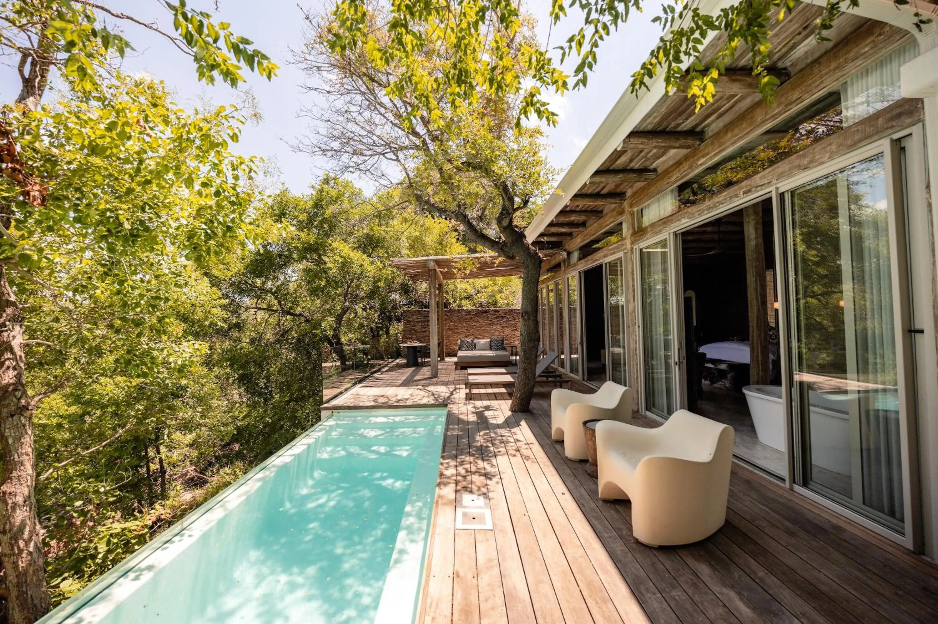 Pool view in Kapama Karula