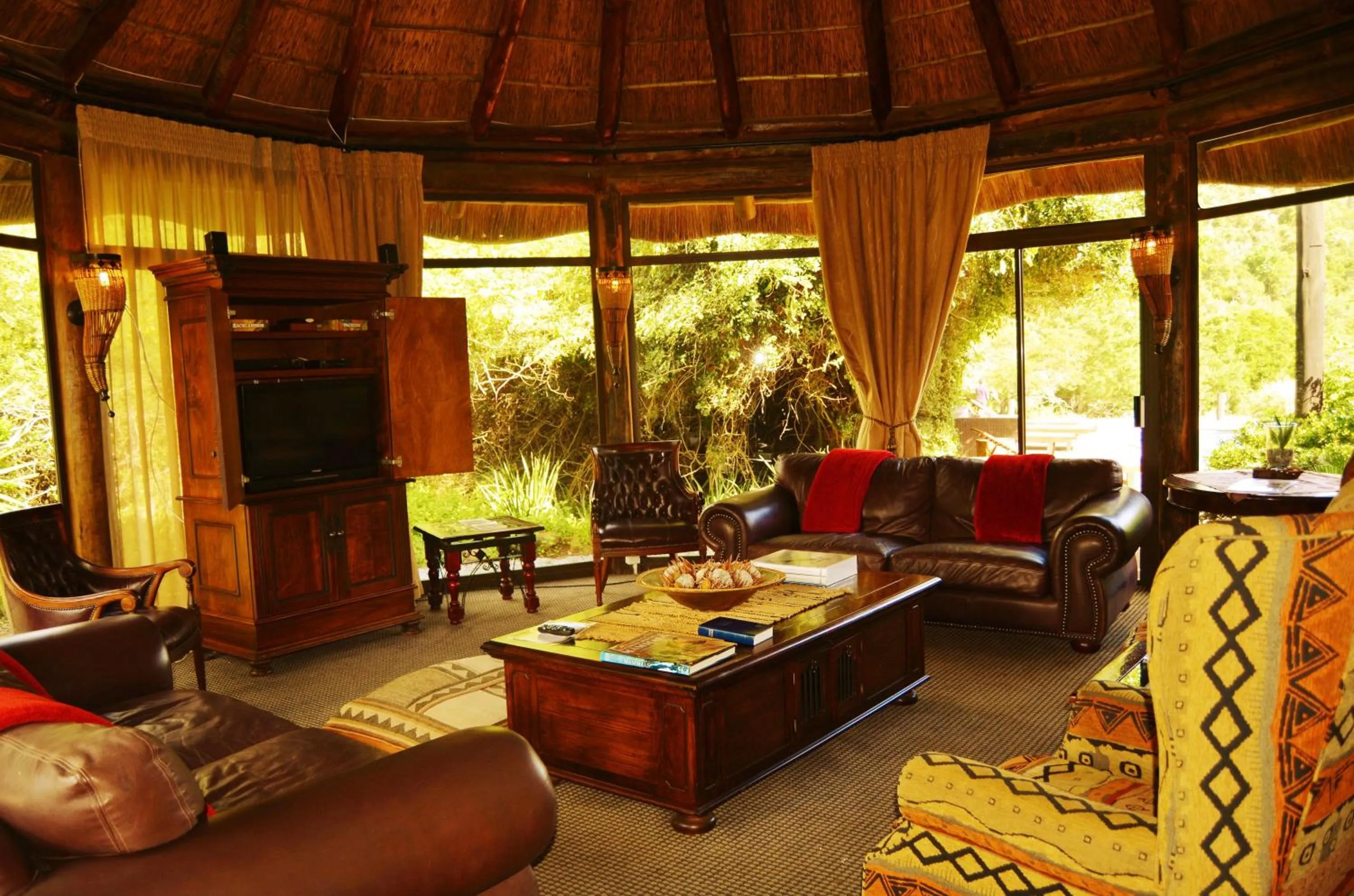 Seating area in Premier Resort Mpongo Private Game Reserve