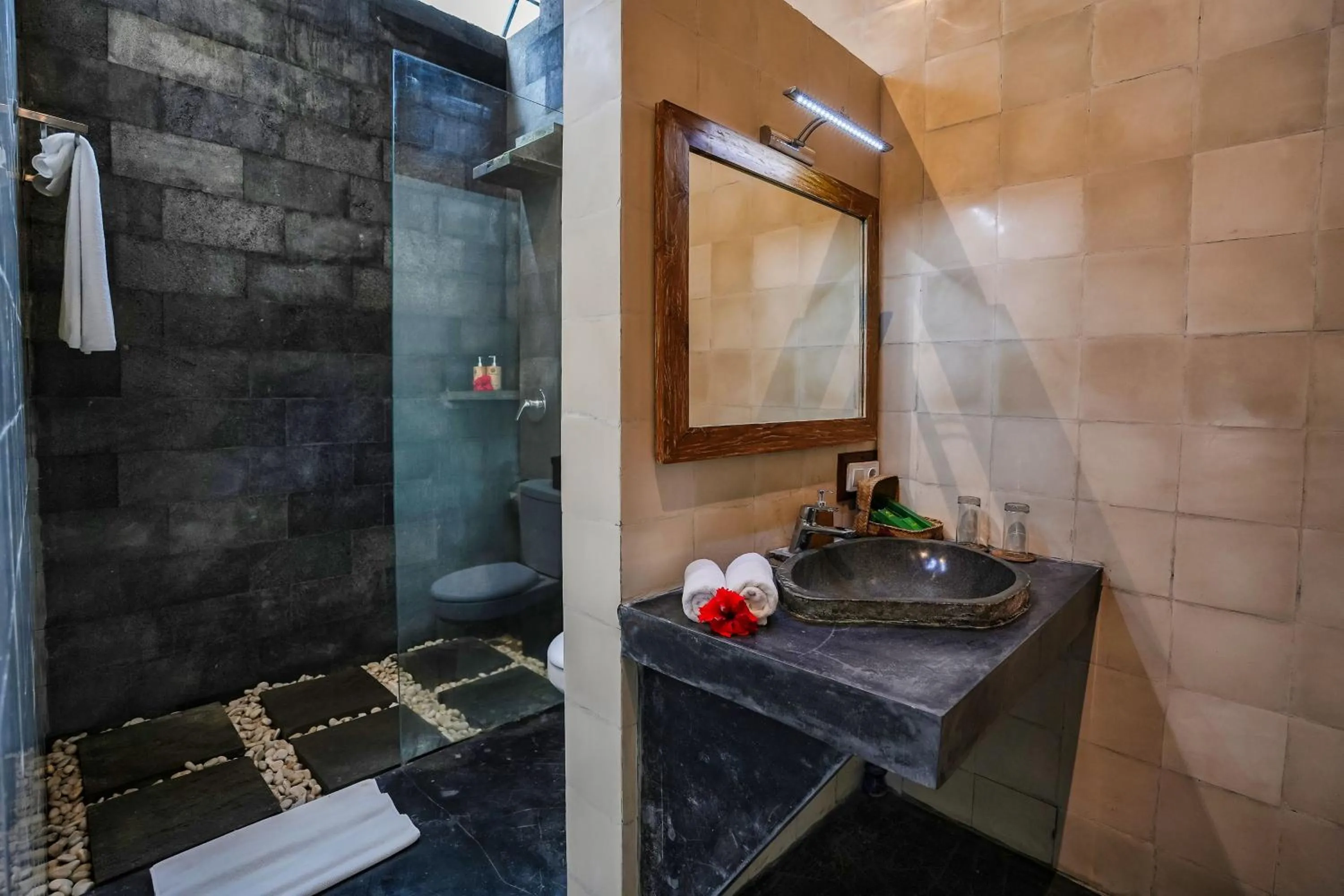 Shower in De Umah Bali Eco Tradi Home