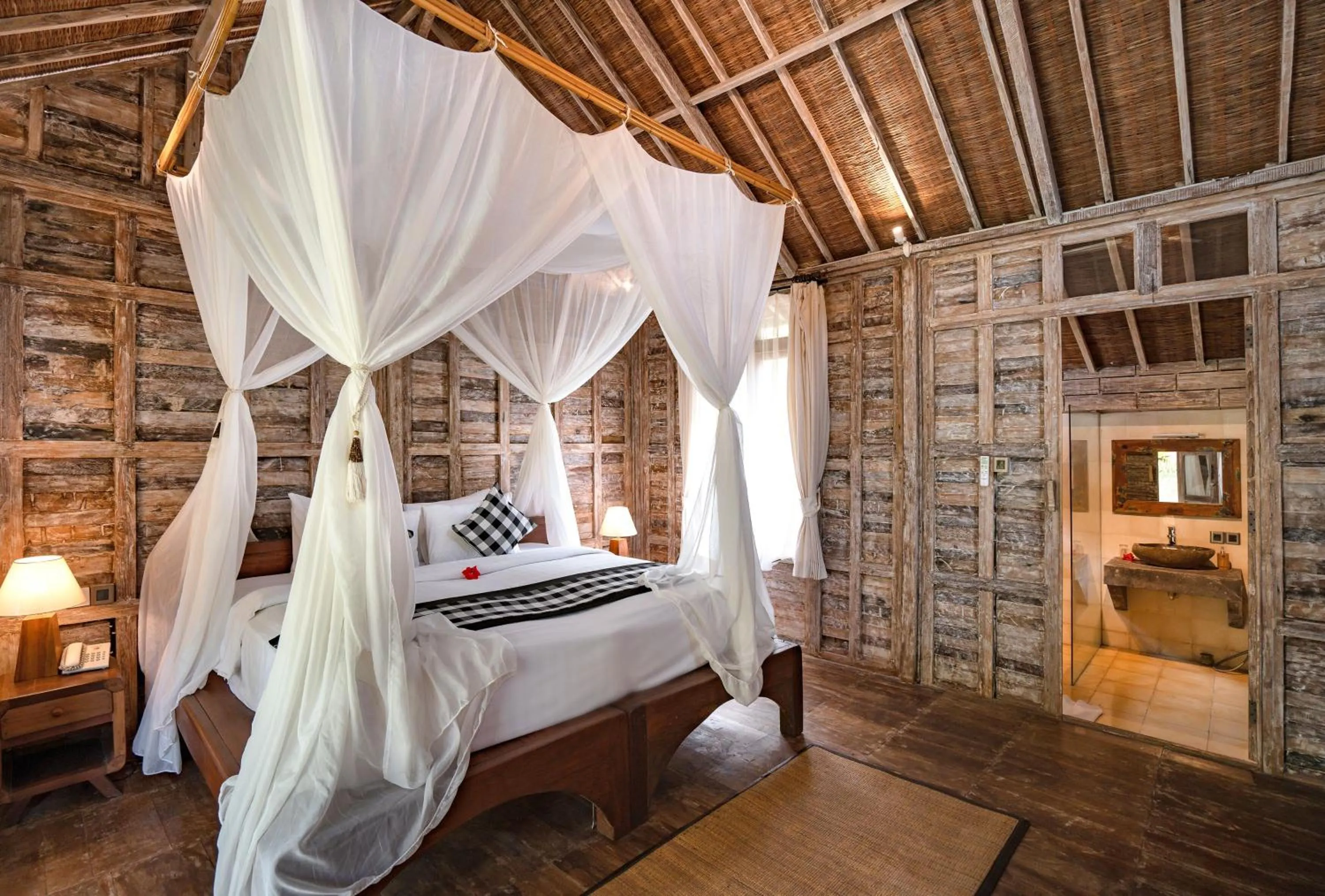 Bed in De Umah Bali Eco Tradi Home