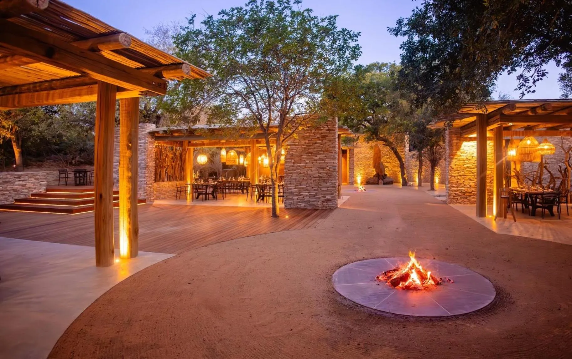 Dining area in Kapama River Lodge