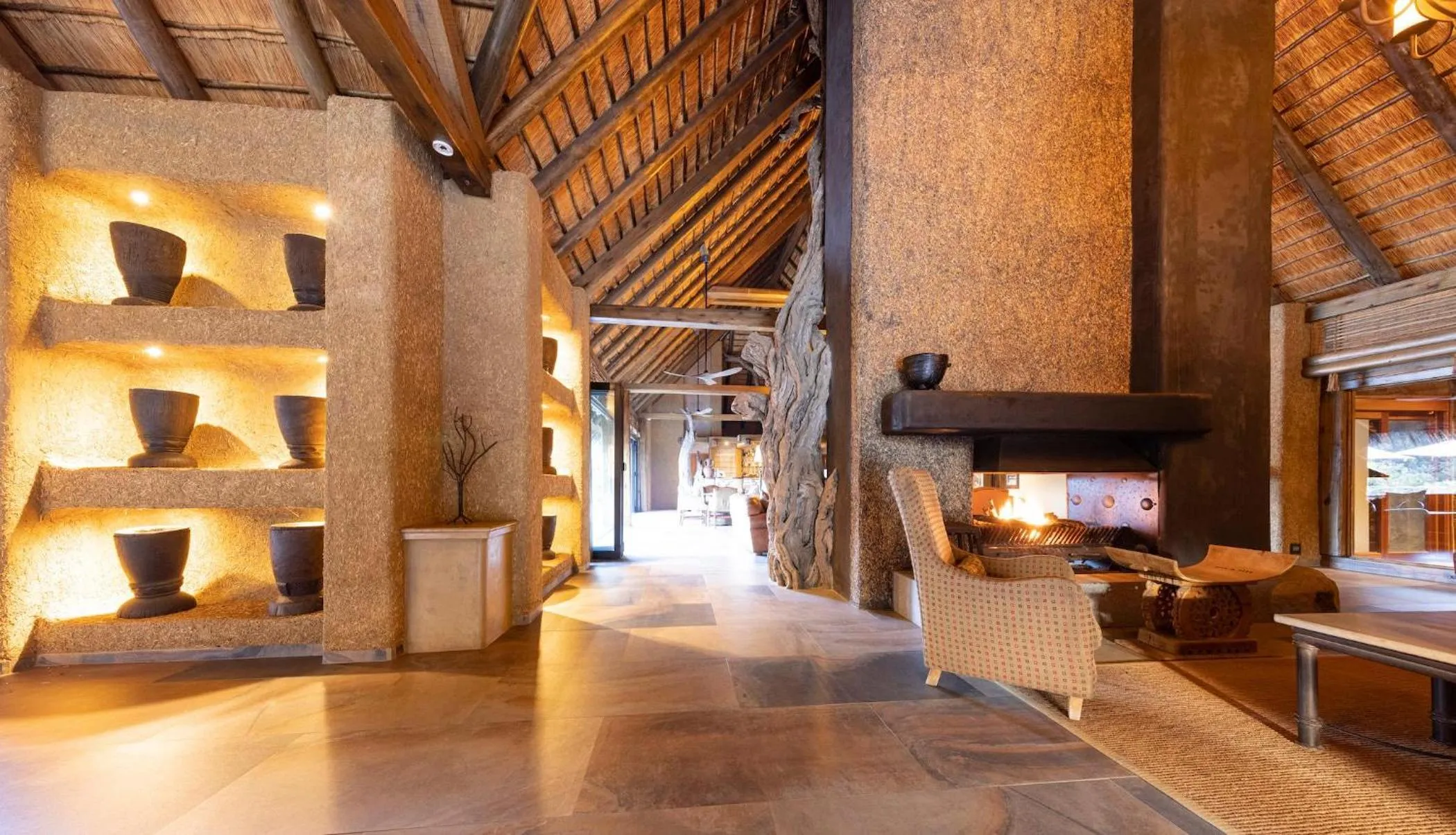 Living room in Kapama River Lodge