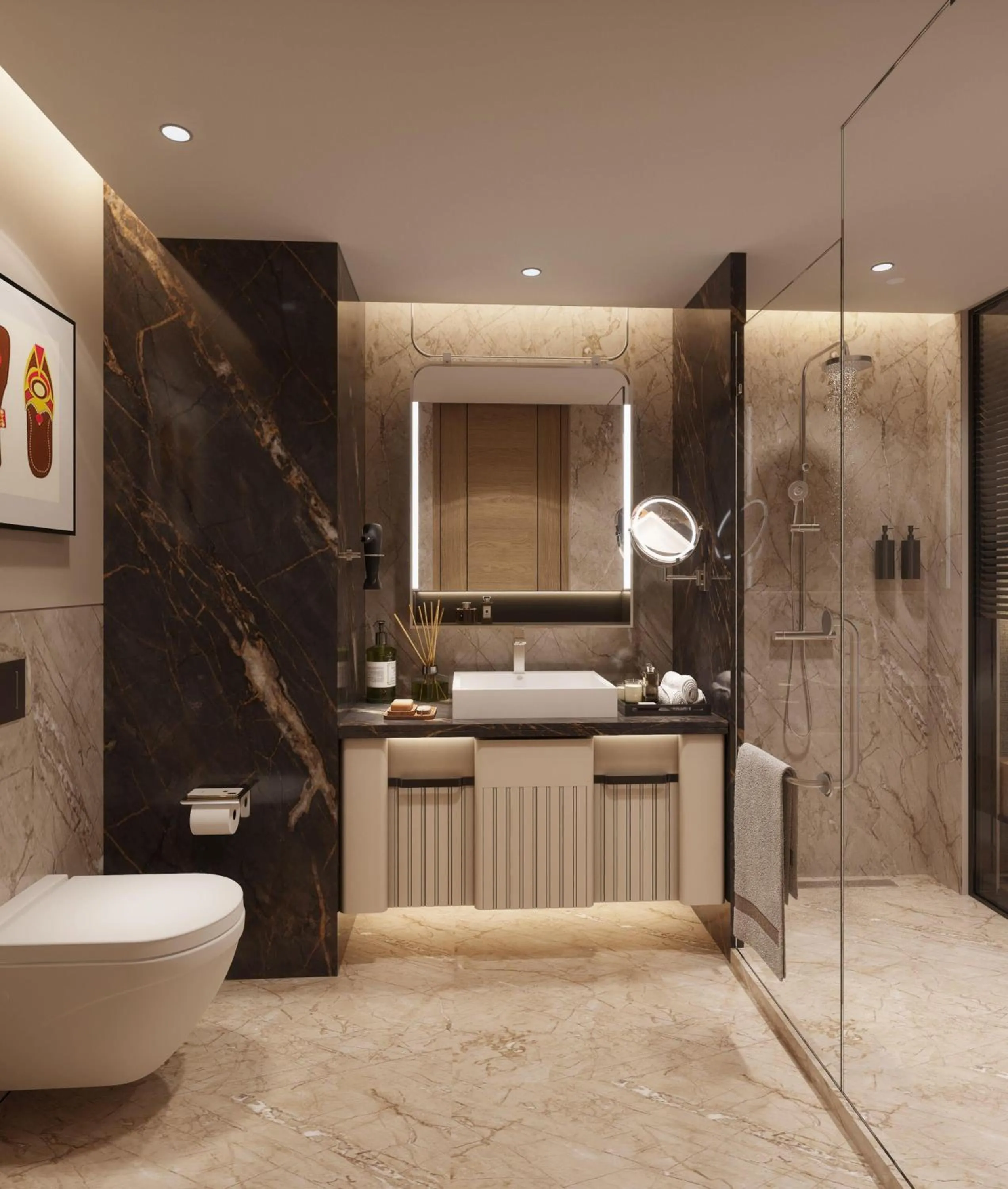 Bathroom in Doubletree By Hilton Bengaluru Airport