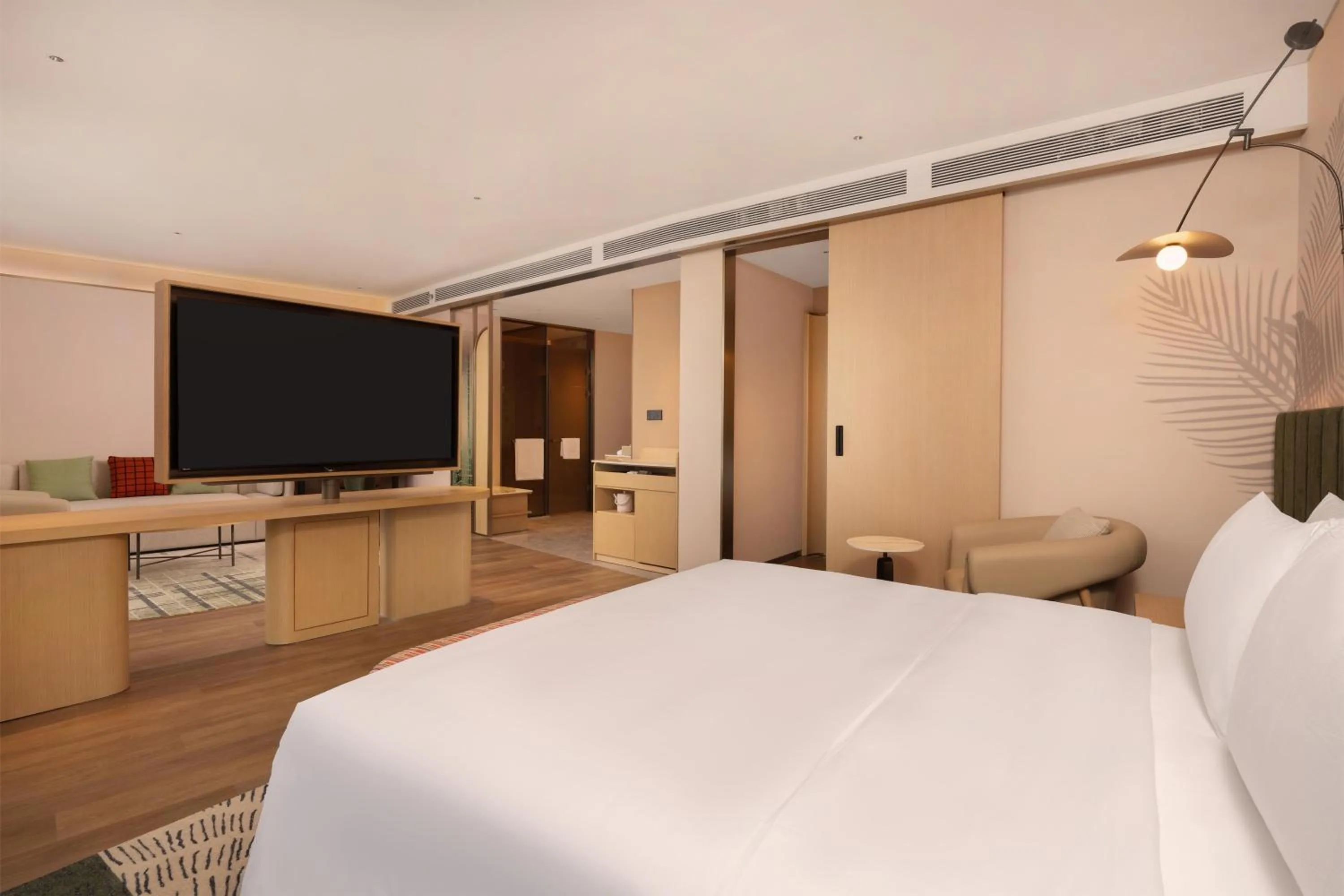 Bed in Hilton Garden Inn Huangshi Dinosaur Wonderland