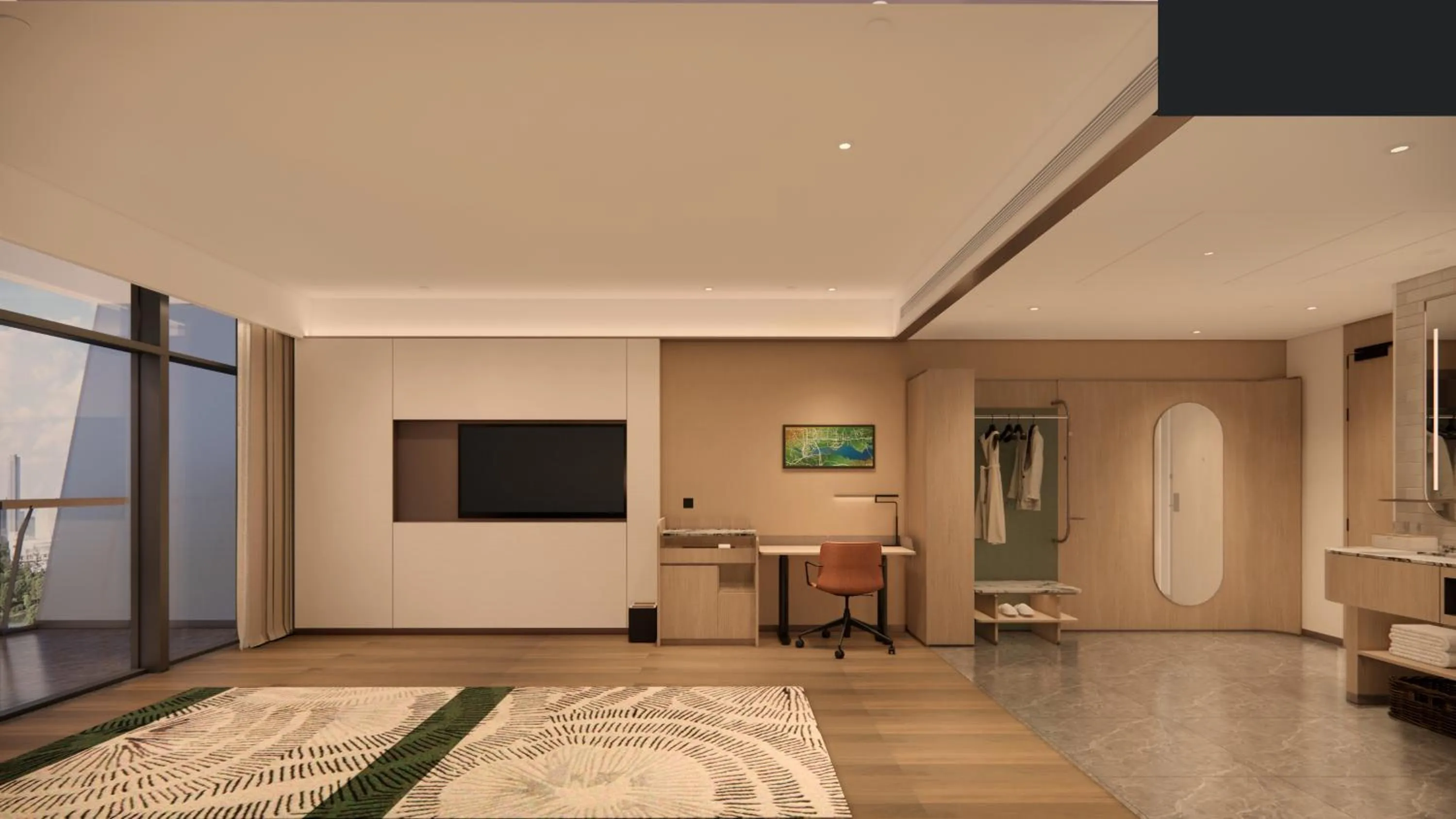 TV and multimedia, Bed in Hilton Garden Inn Huangshi Dinosaur Wonderland