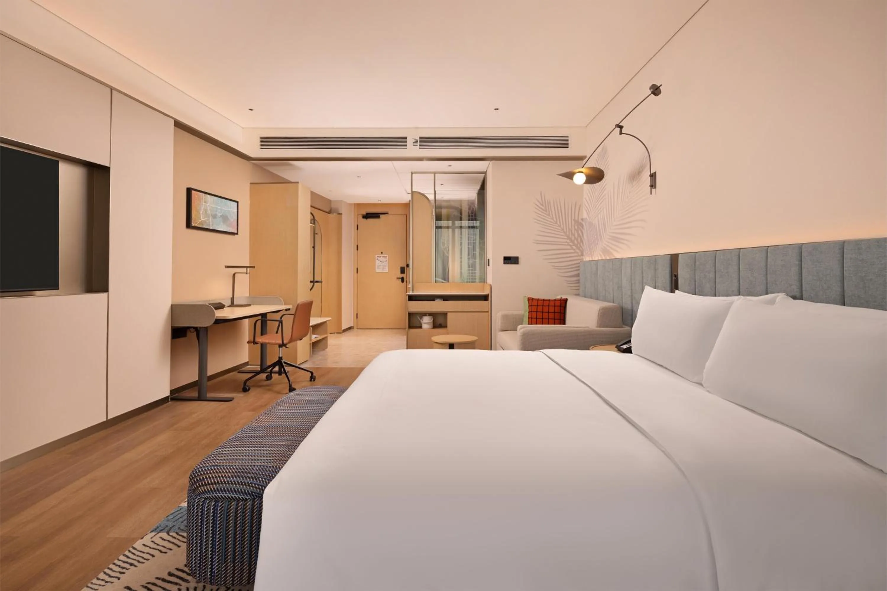 Bed in Hilton Garden Inn Huangshi Dinosaur Wonderland