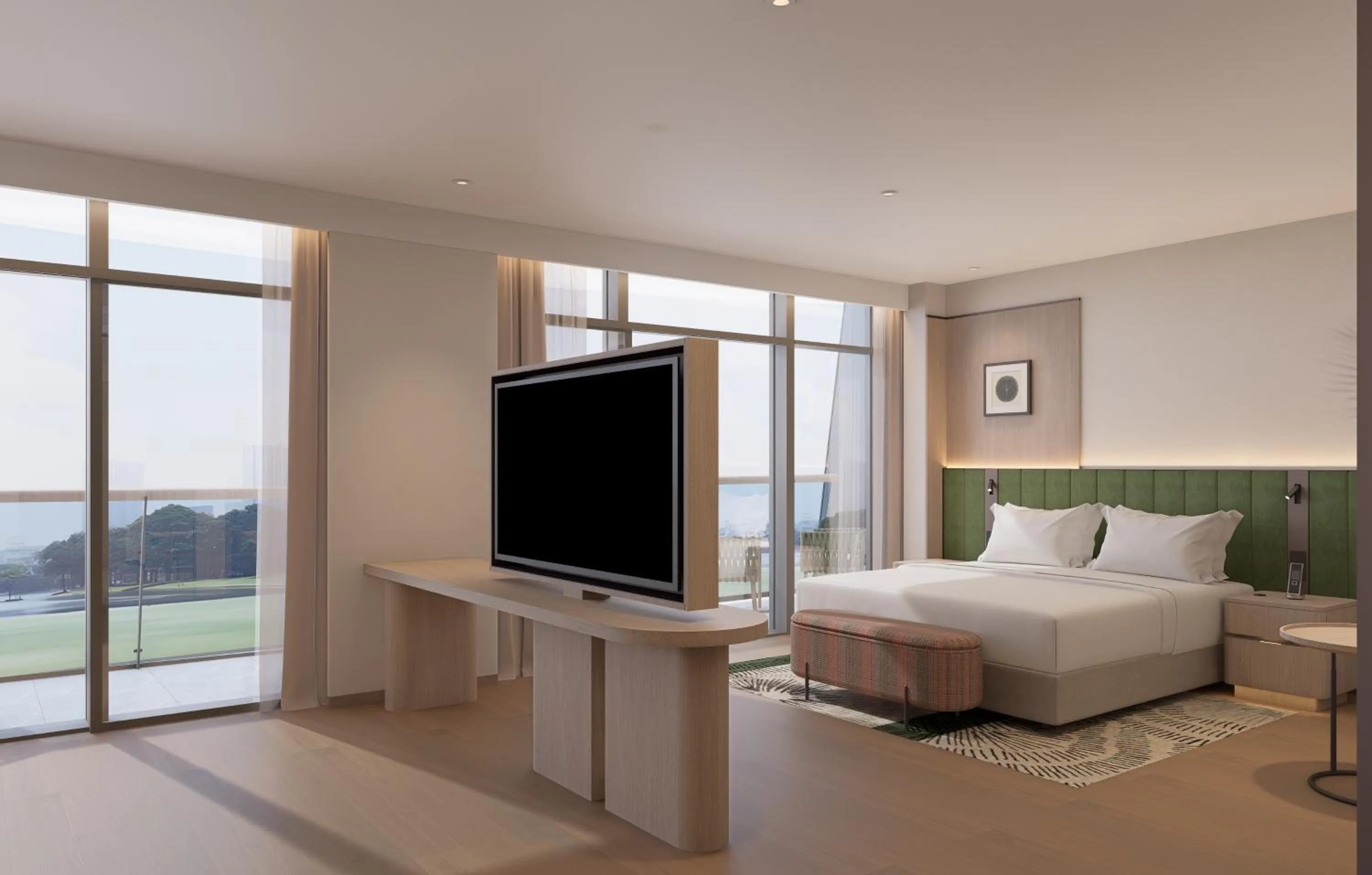 Bed in Hilton Garden Inn Huangshi Dinosaur Wonderland