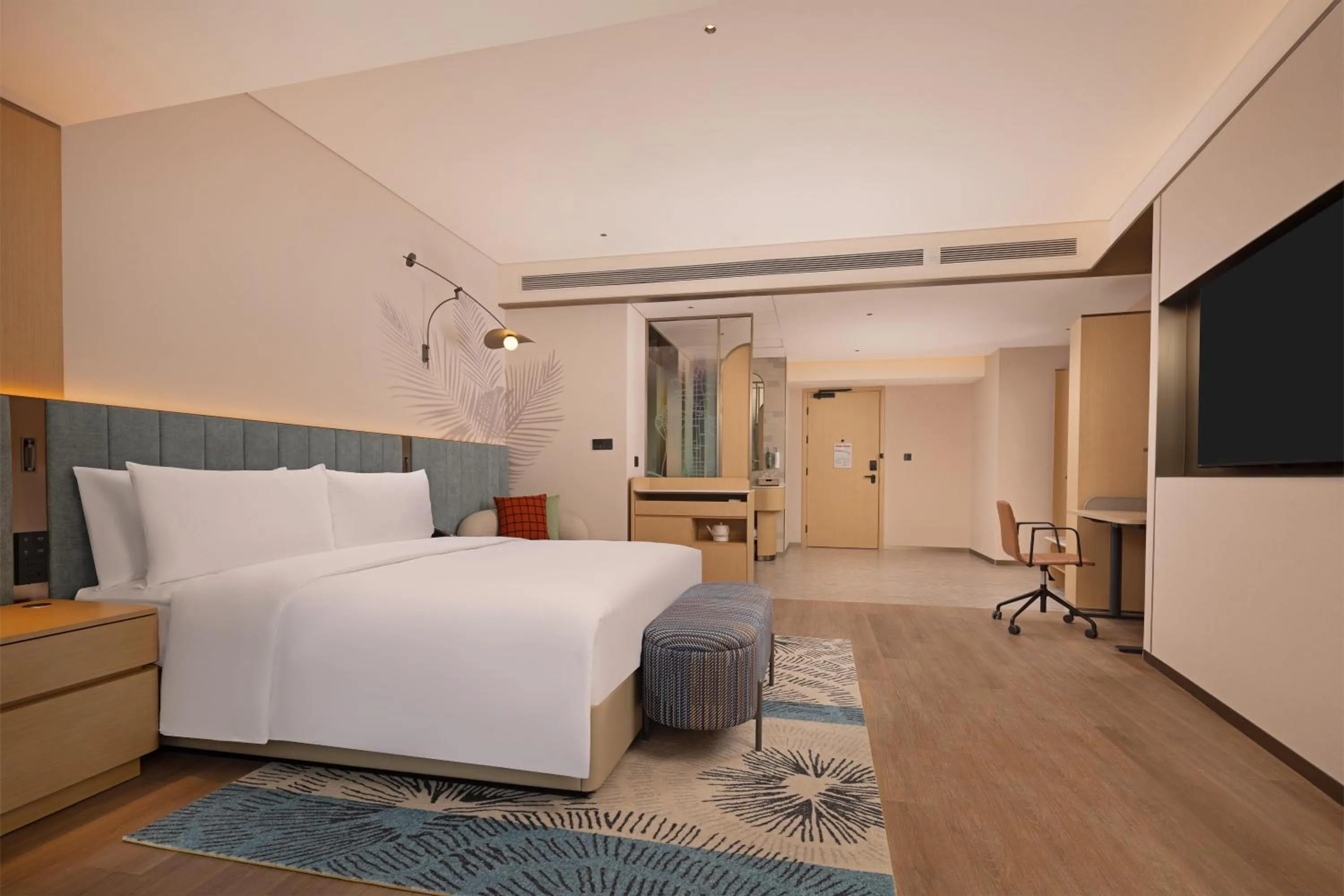 Bed in Hilton Garden Inn Huangshi Dinosaur Wonderland