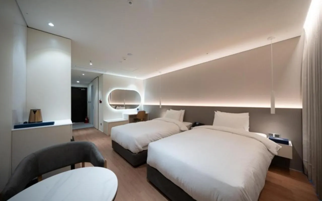 Bed in Daegu Hyeonpung Prana Hotel