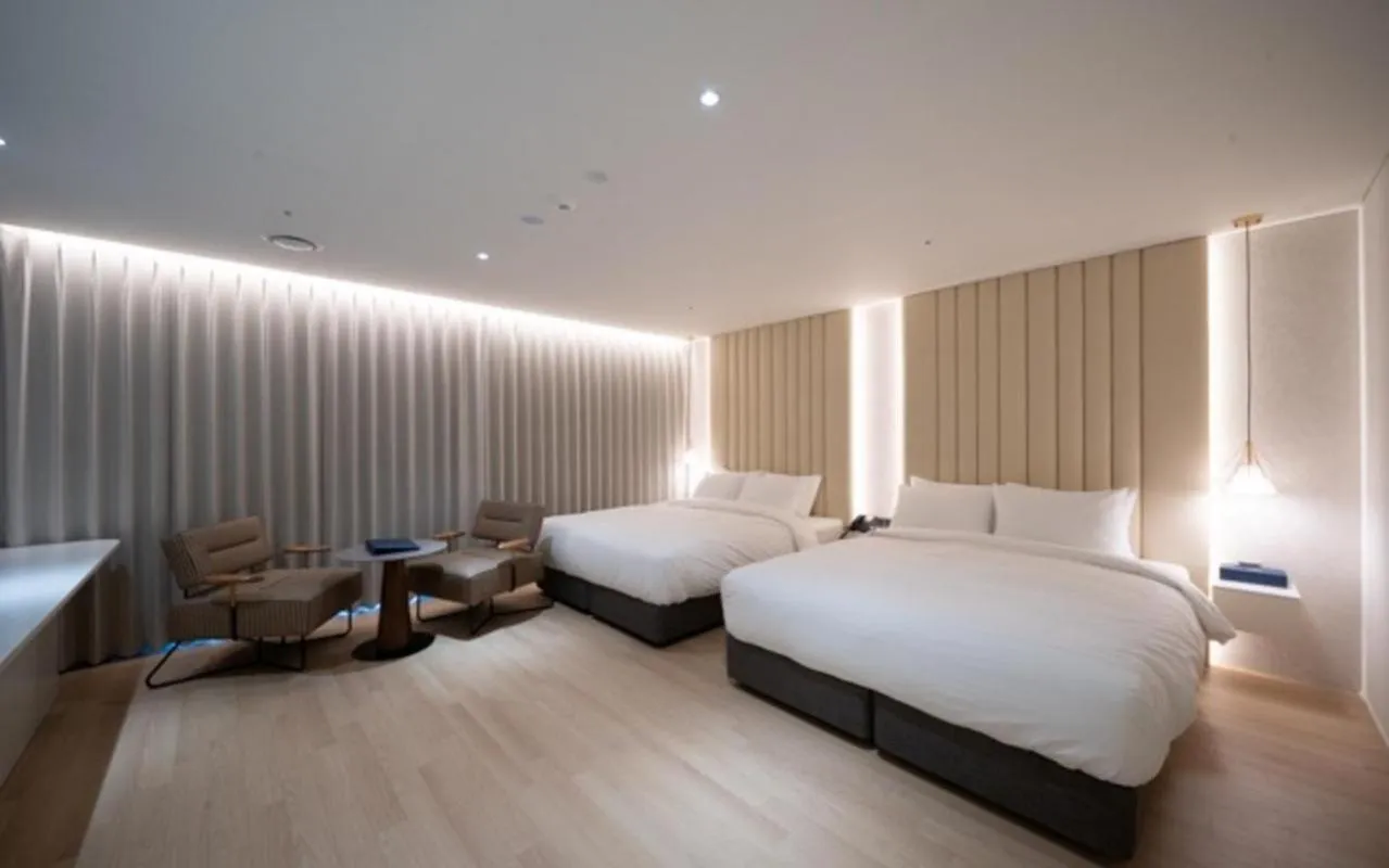 Bed in Daegu Hyeonpung Prana Hotel