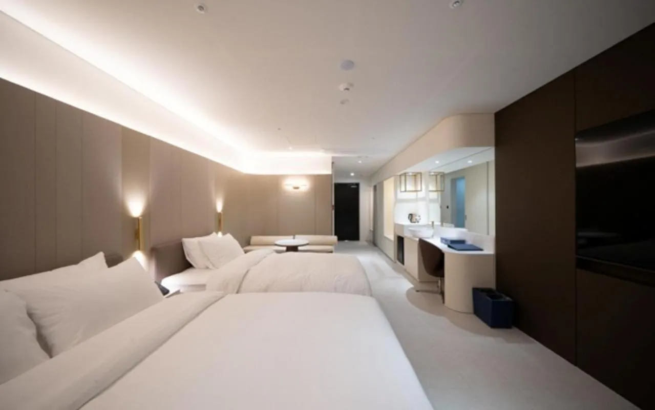 Bed in Daegu Hyeonpung Prana Hotel