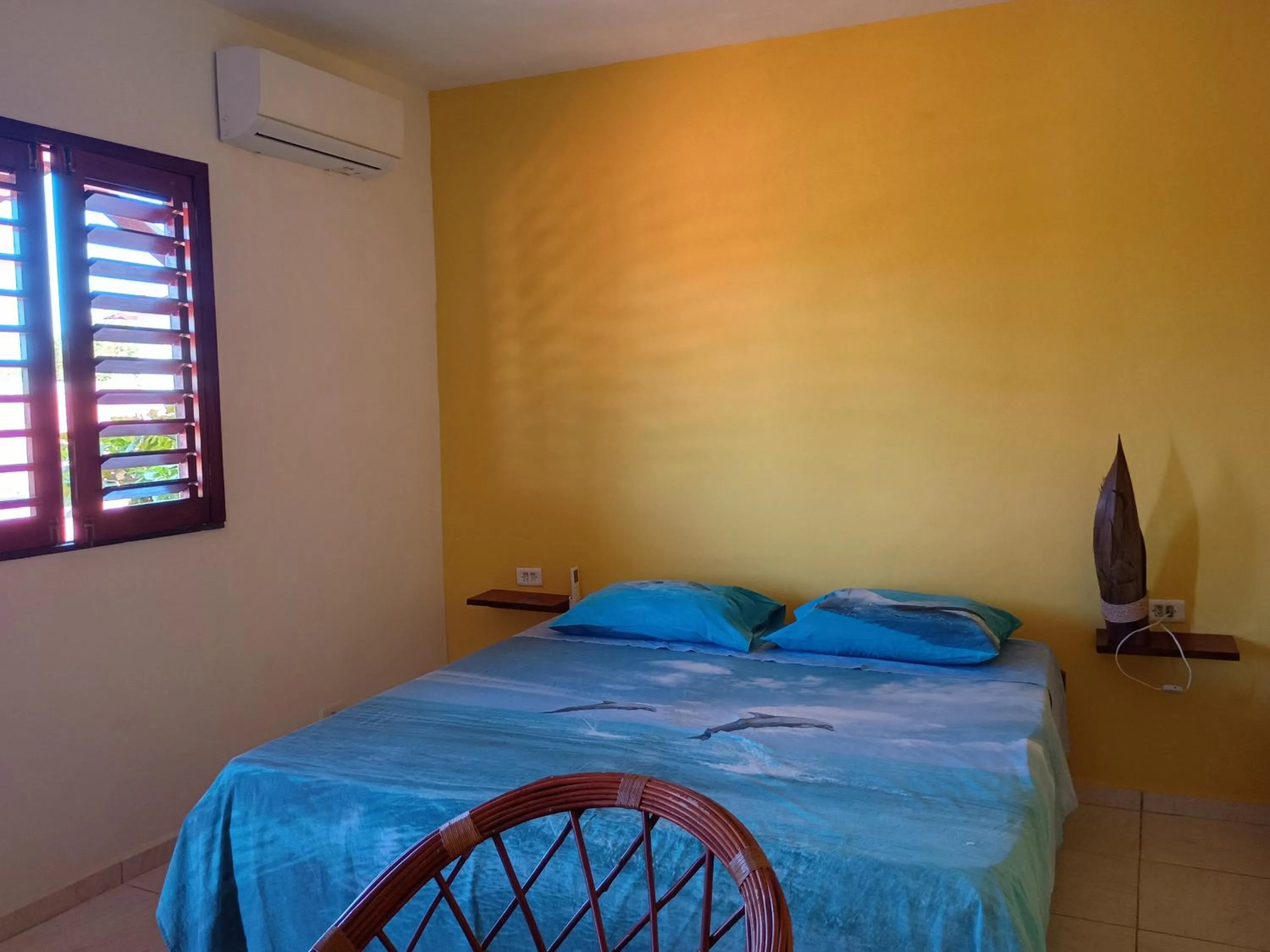 air conditioner, Bed in B&B Pedra do Meio