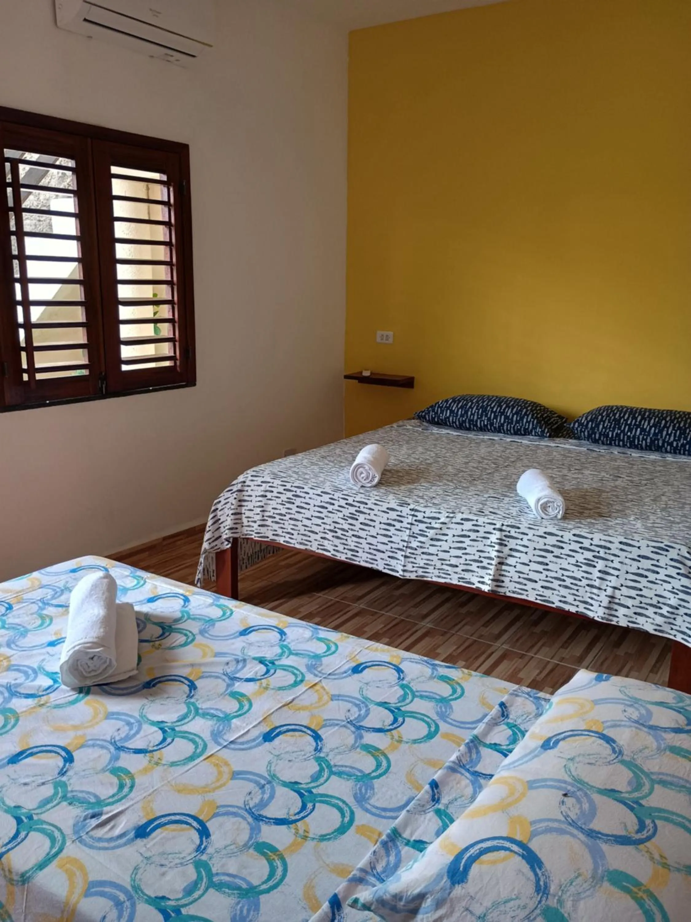 air conditioner, Bed in B&B Pedra do Meio