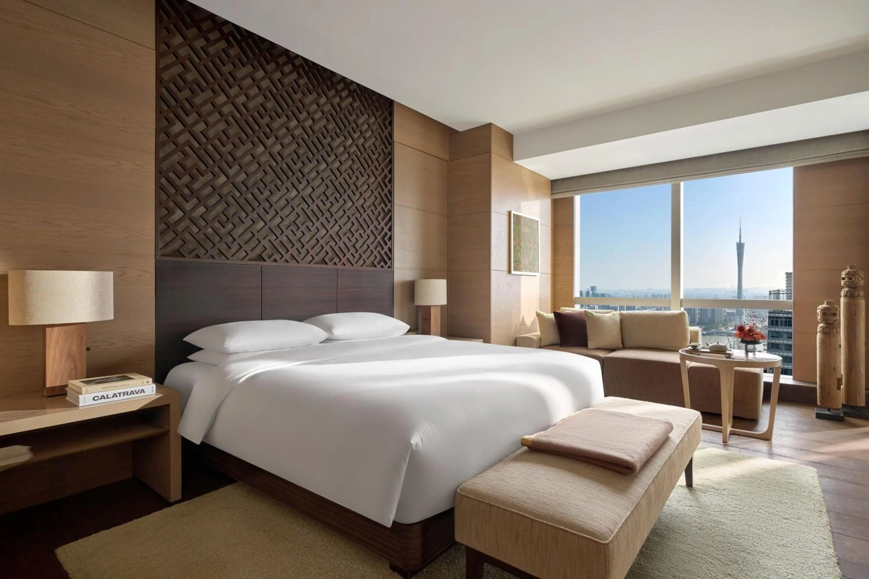Bed in Park Hyatt Guangzhou