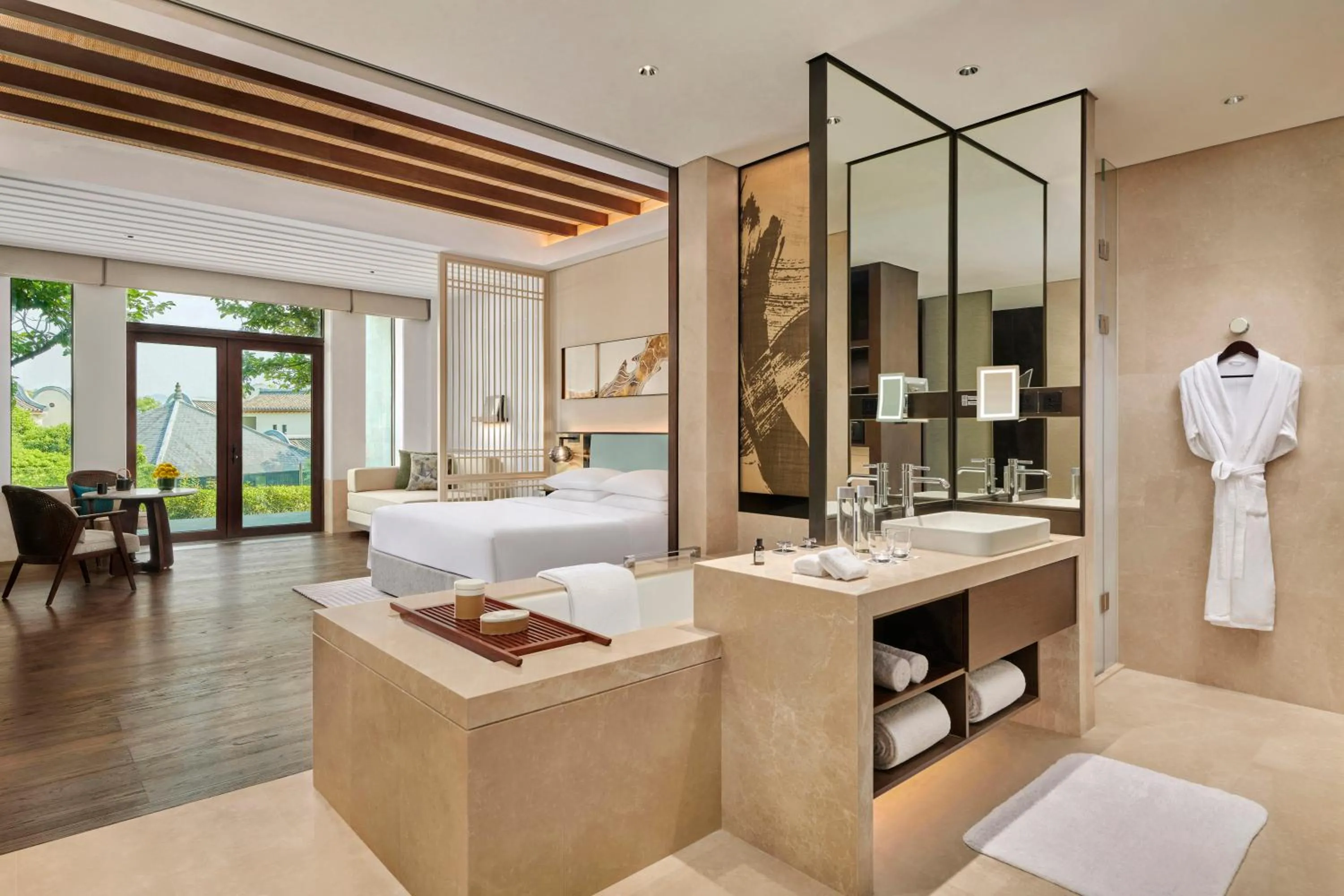 Photo of the whole room, Bed in Park Hyatt Ningbo Resort & Spa