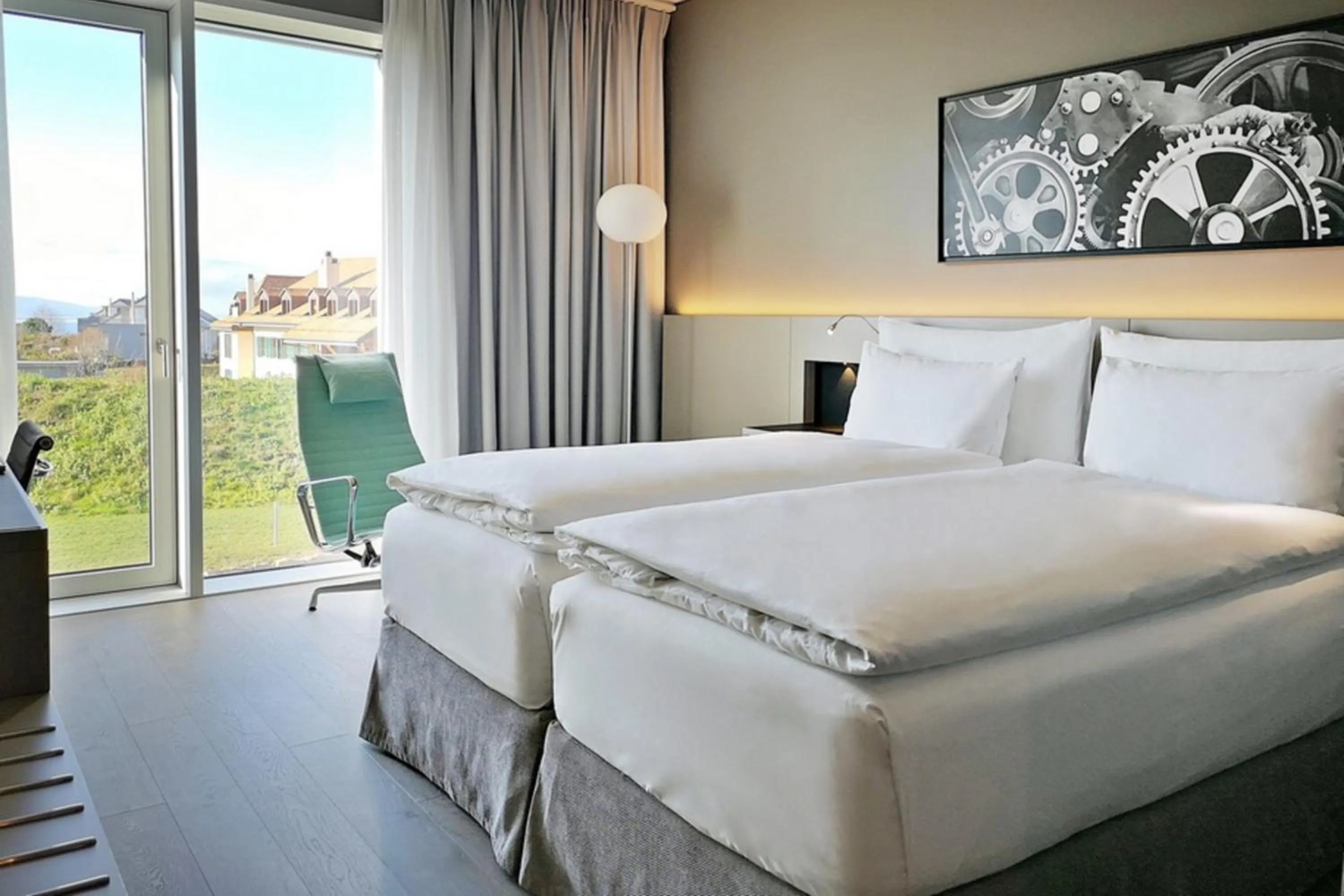 Photo of the whole room, Bed in Modern Times Hotel, Vevey, A Tribute Portfolio Hotel