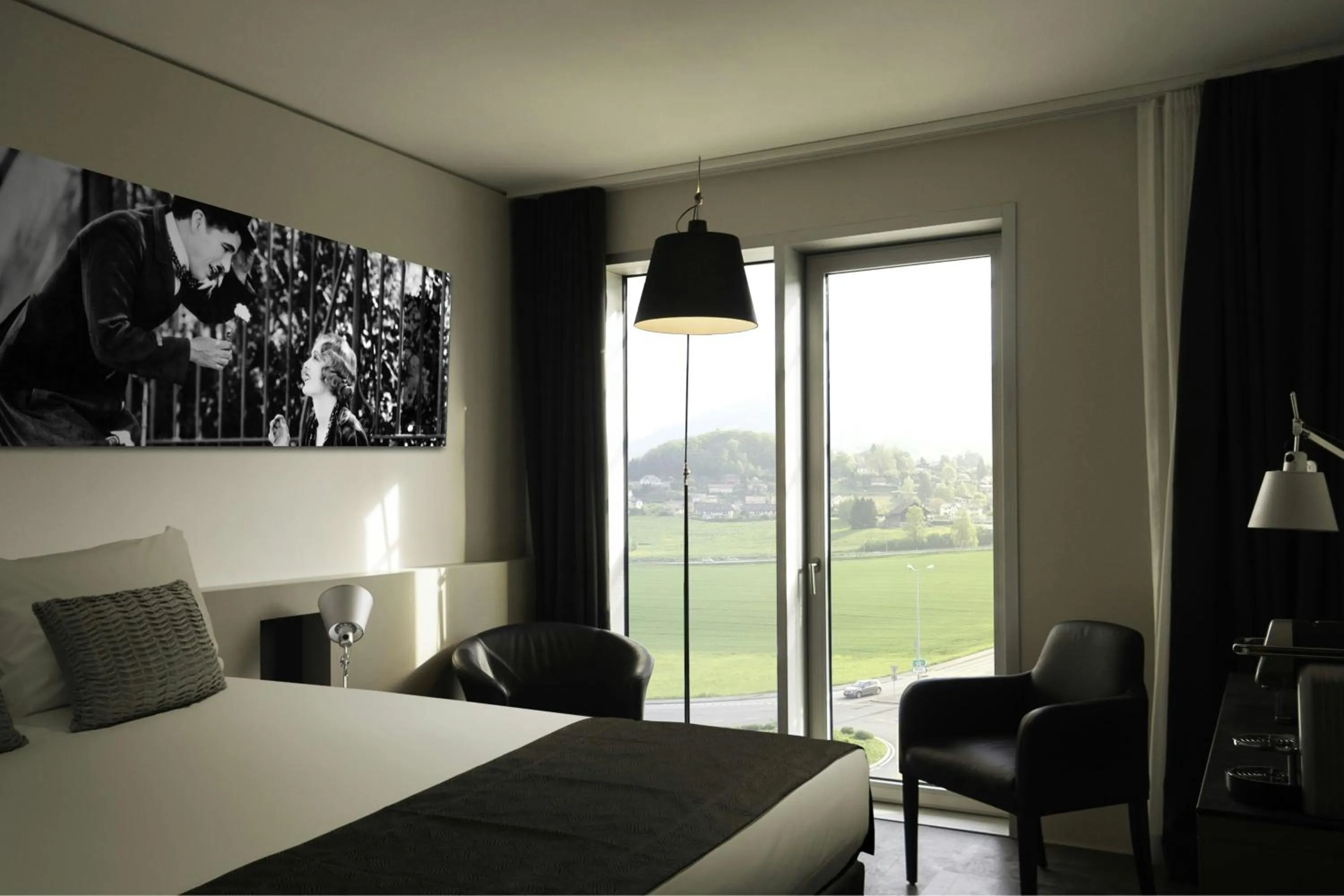 Bedroom, Bed in Modern Times Hotel, Vevey, A Tribute Portfolio Hotel
