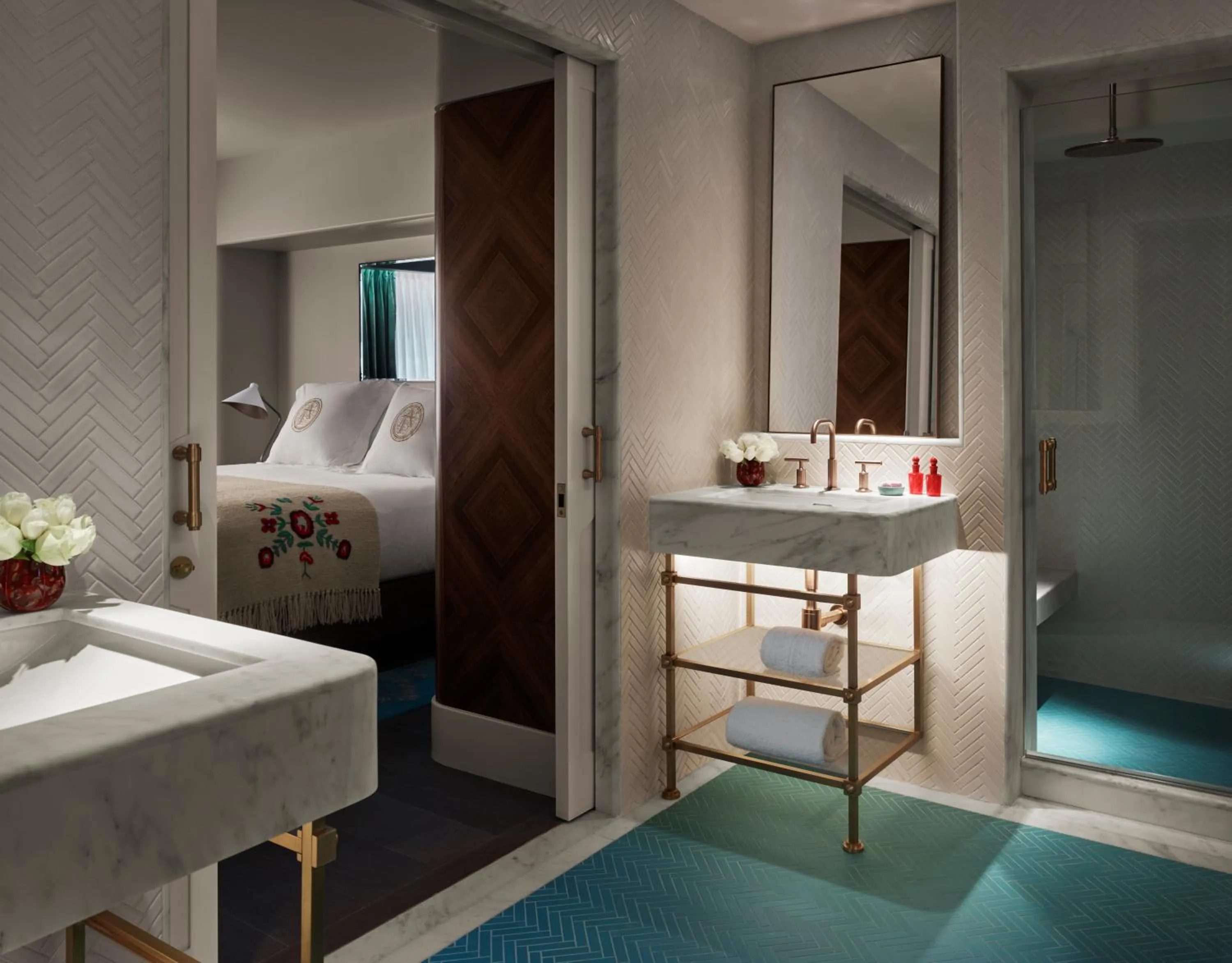 Bathroom, Bed in Faena Hotel Miami Beach
