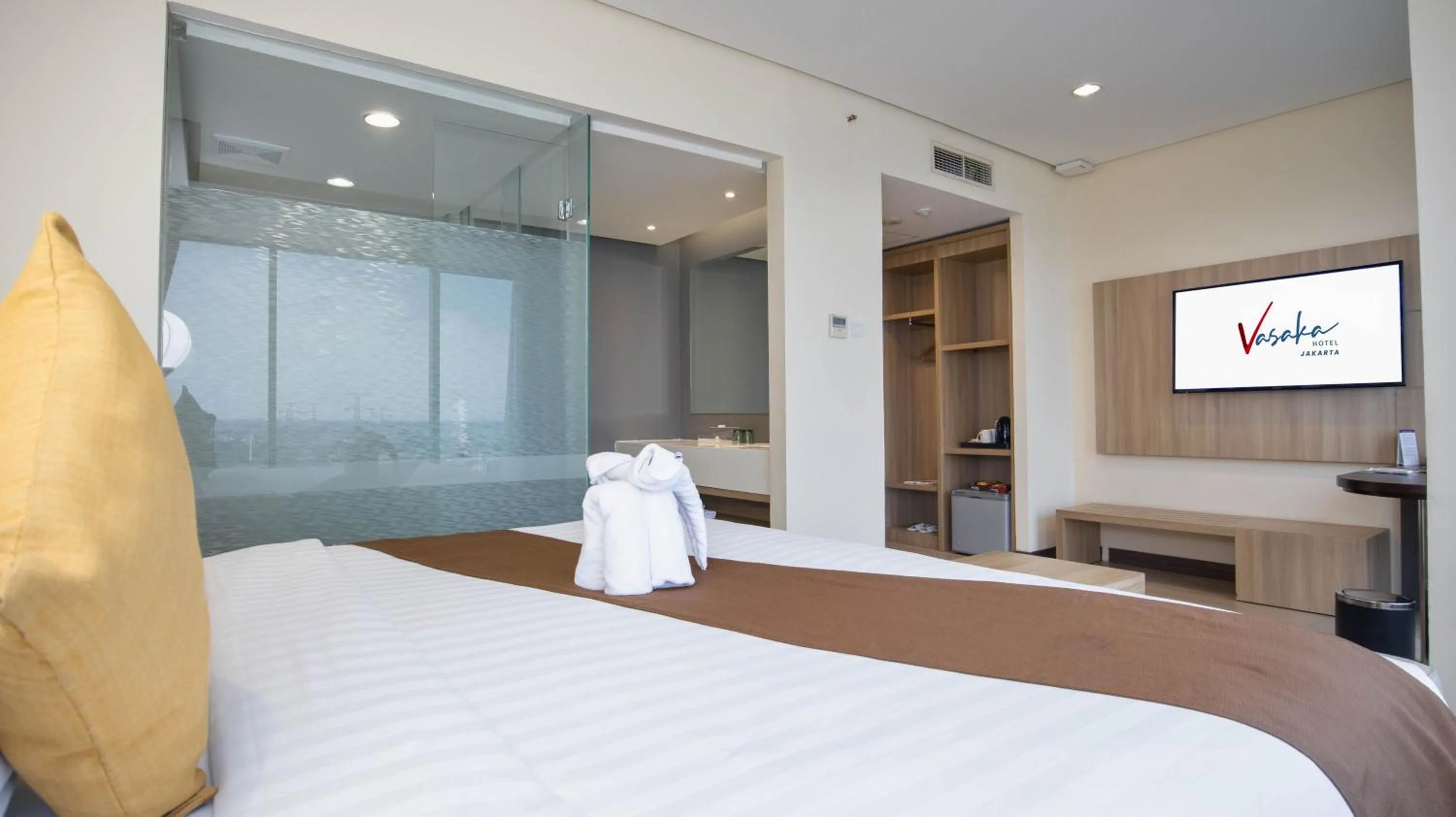 Bedroom, Bed in Vasaka Hotel Jakarta Managed by Dafam