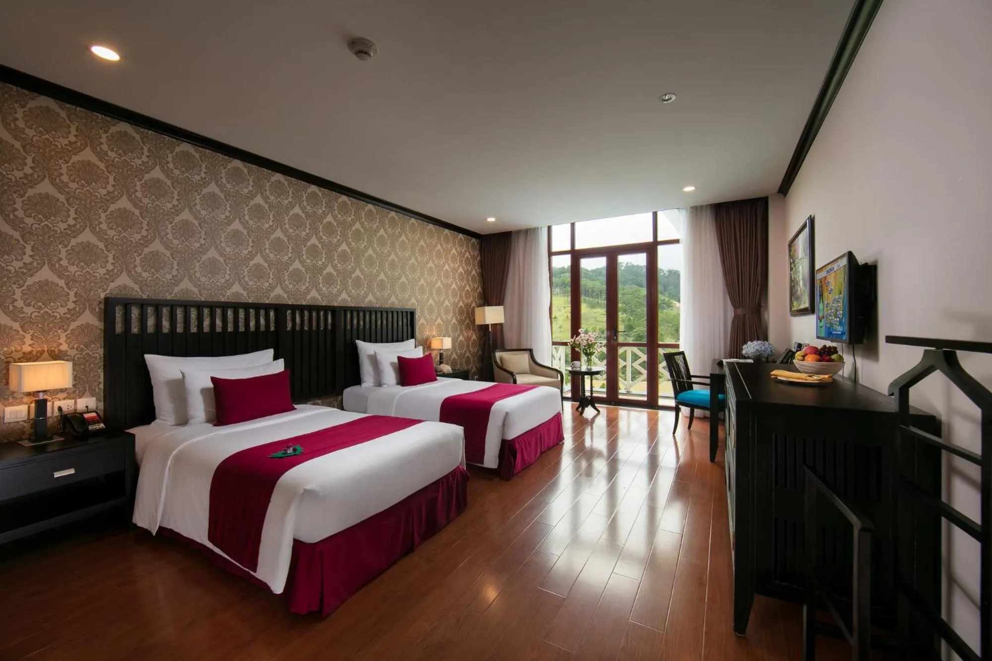 Bed in Swiss-Belresort Tuyen Lam