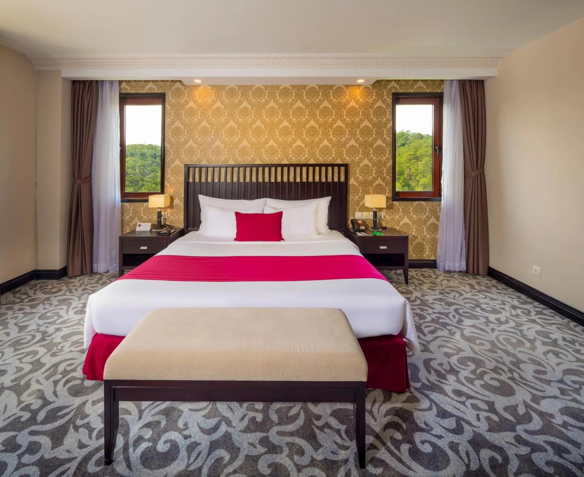 Bed in Swiss-Belresort Tuyen Lam