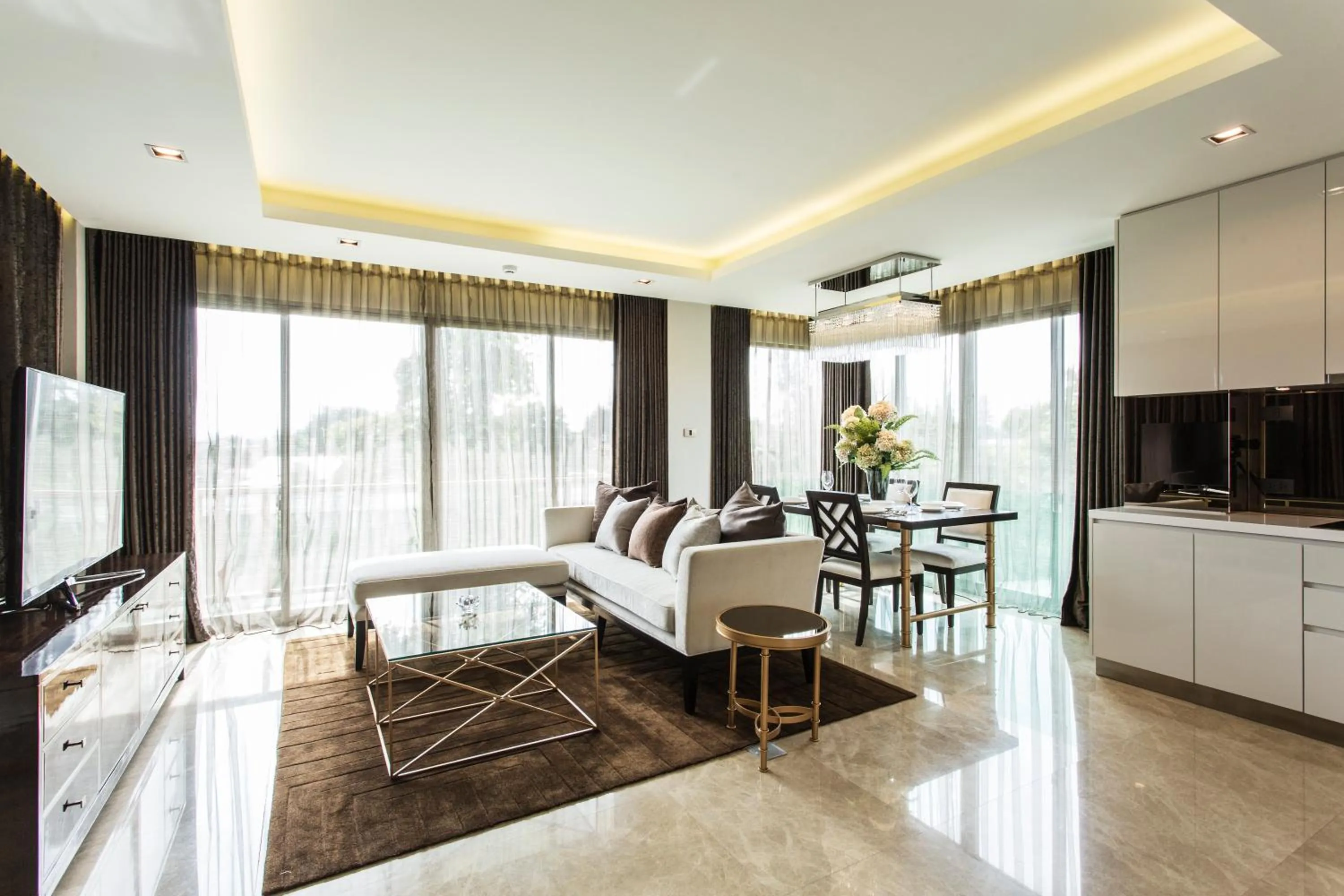 Living room in The Chiang Mai Riverside