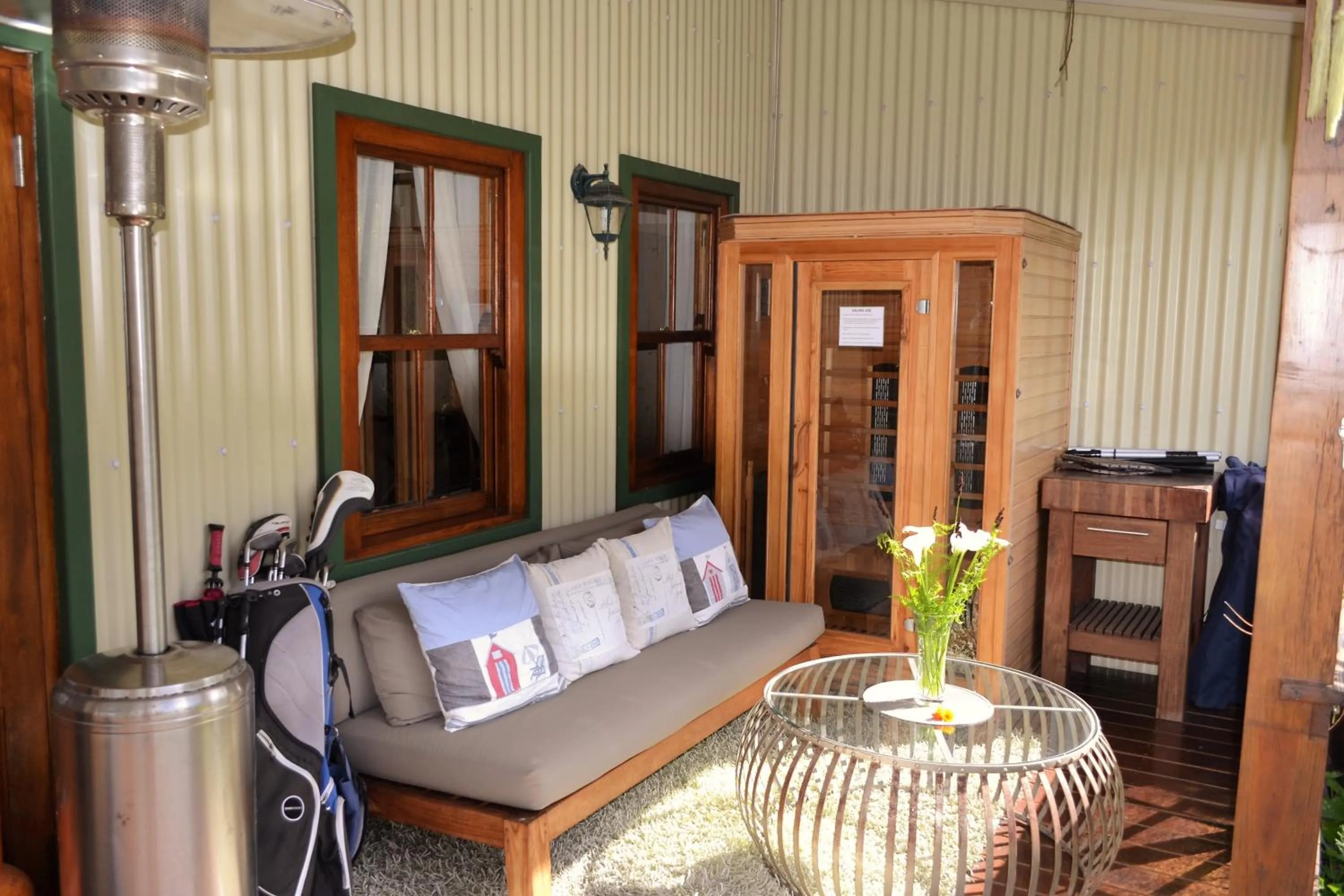 Balcony/Terrace, Bed in Forest Edge