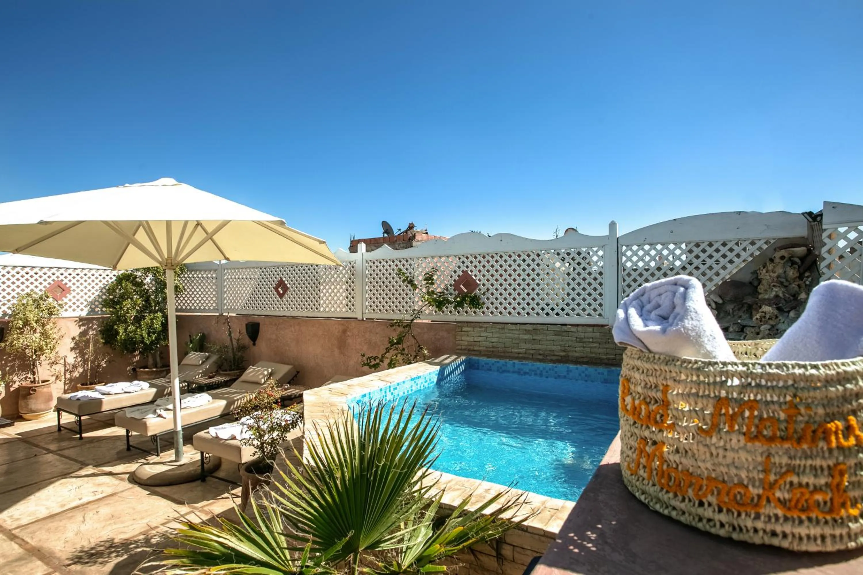 Swimming pool in Riad Matins De Marrakech