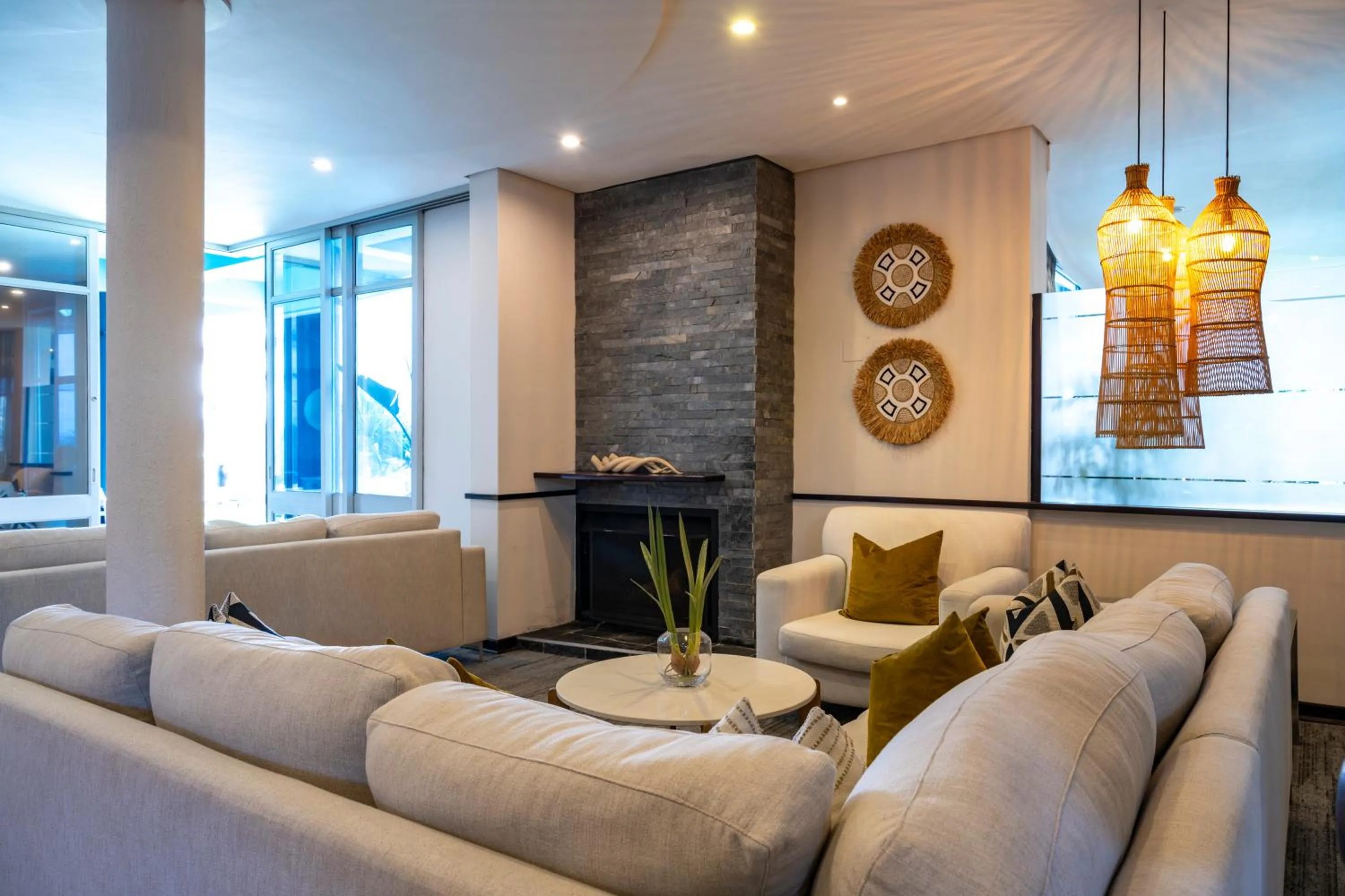 fireplace in Paxton Hotel