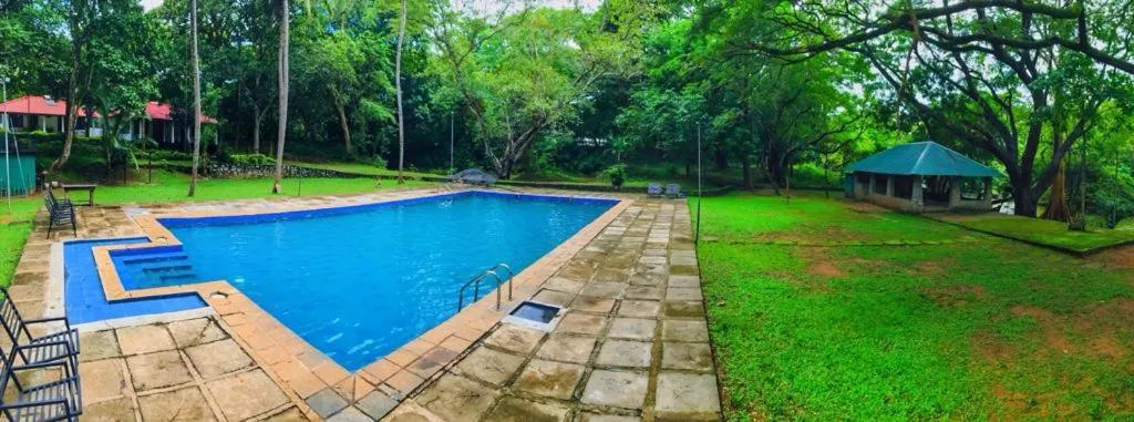 Swimming pool in Dambulu Oya Family Park