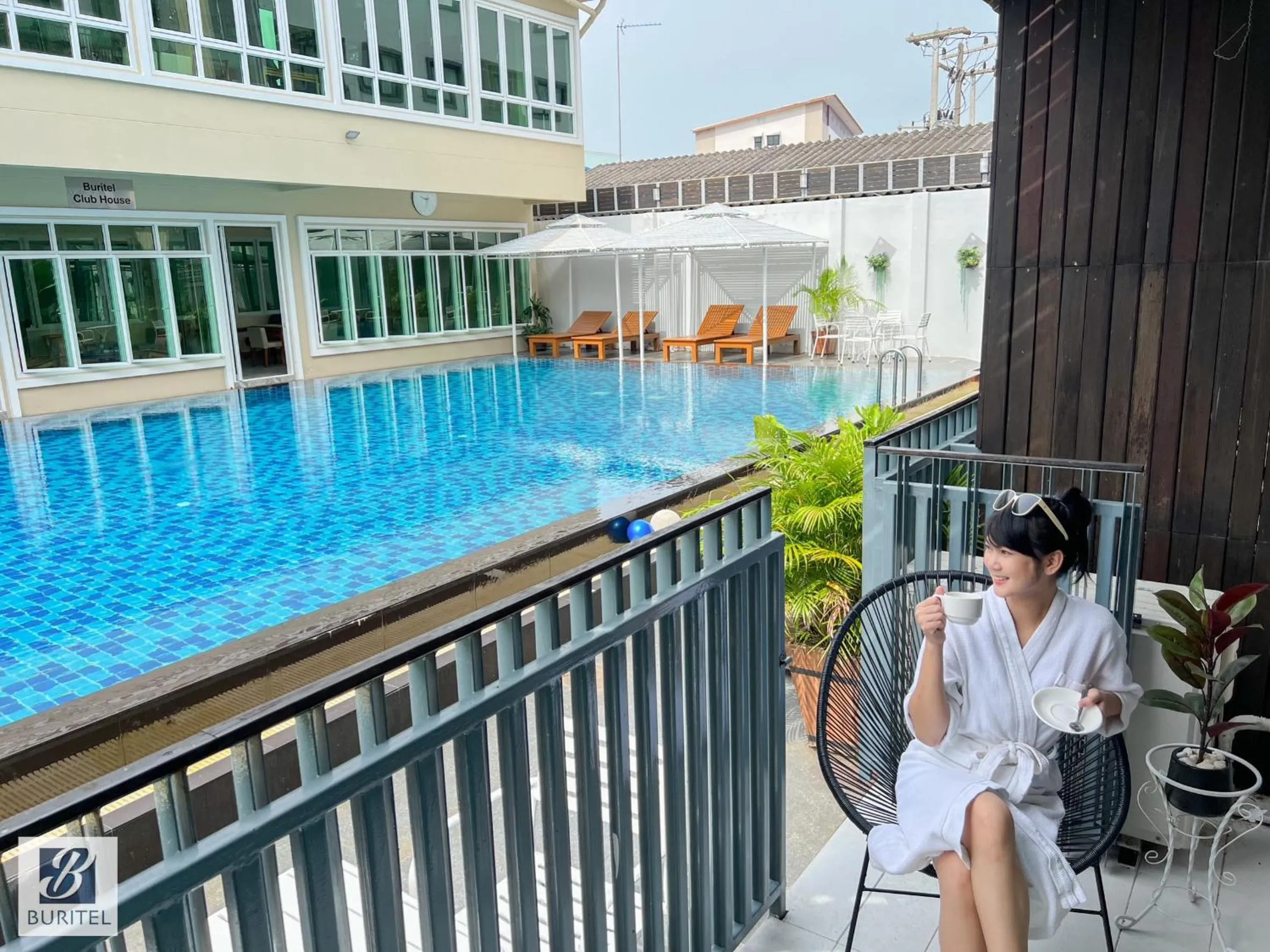 Pool view in Buritel Hotel