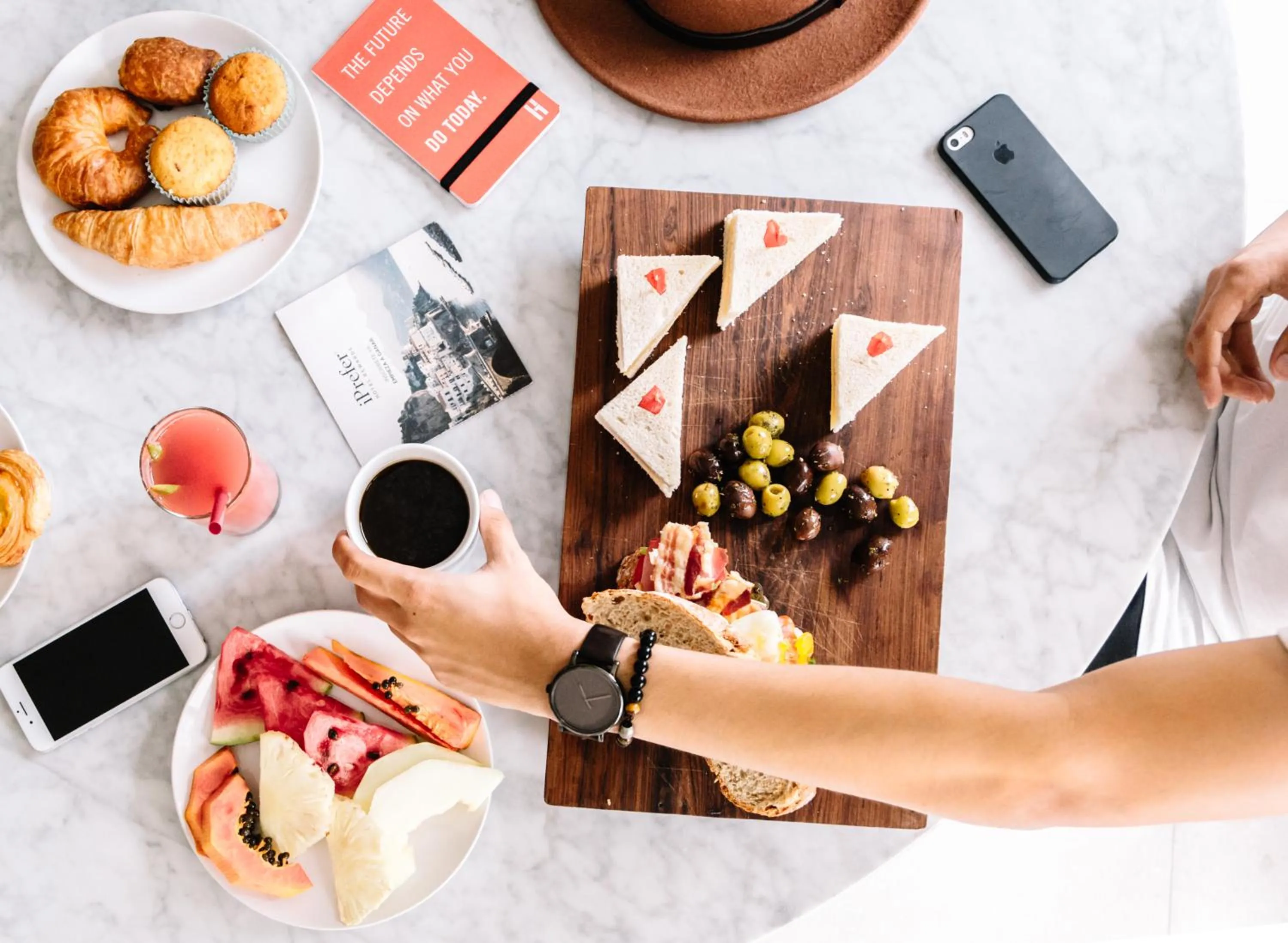 Continental breakfast in Hub Hotel Asuncion