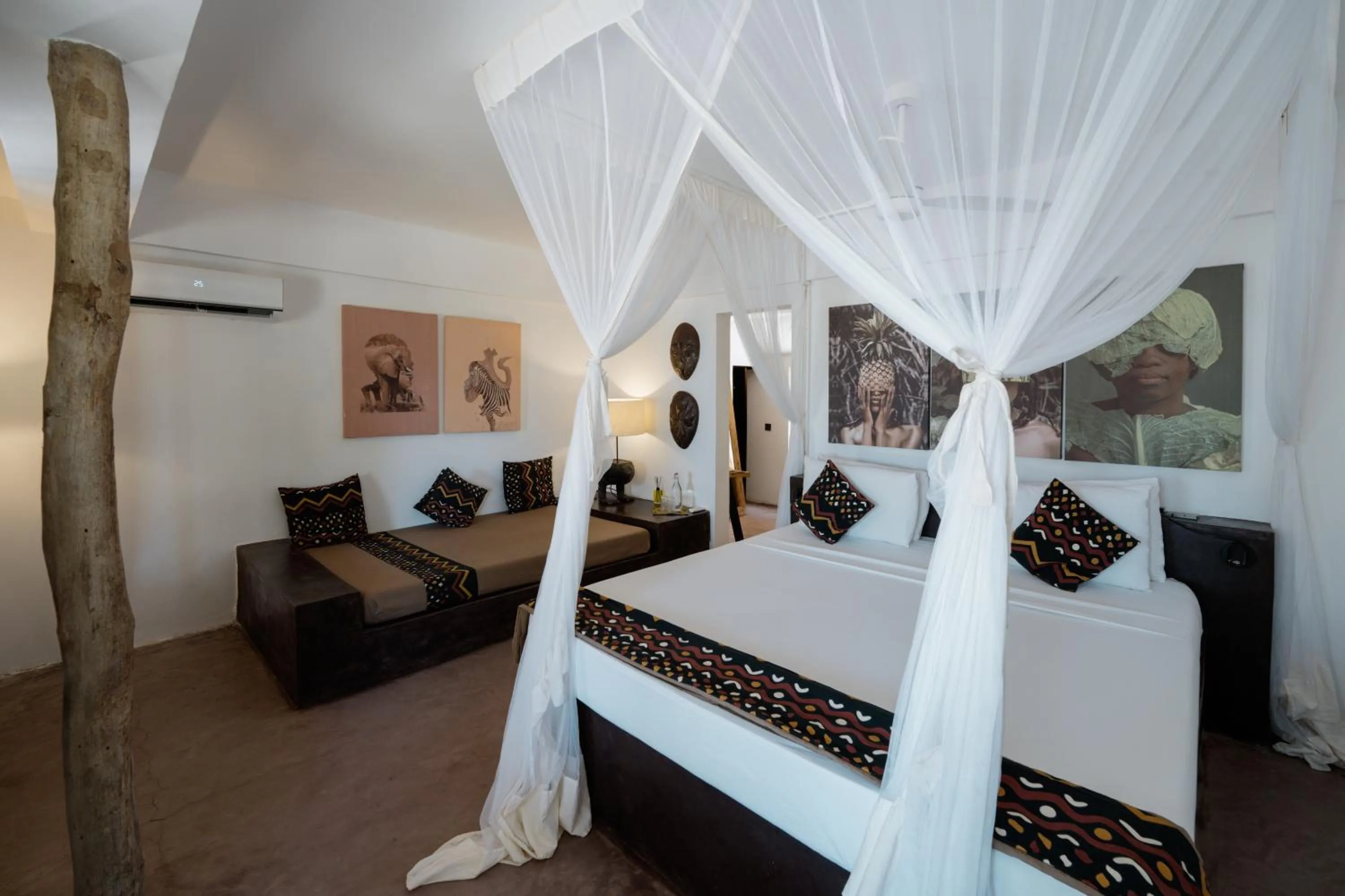 Bed in Mwezi Boutique Resort