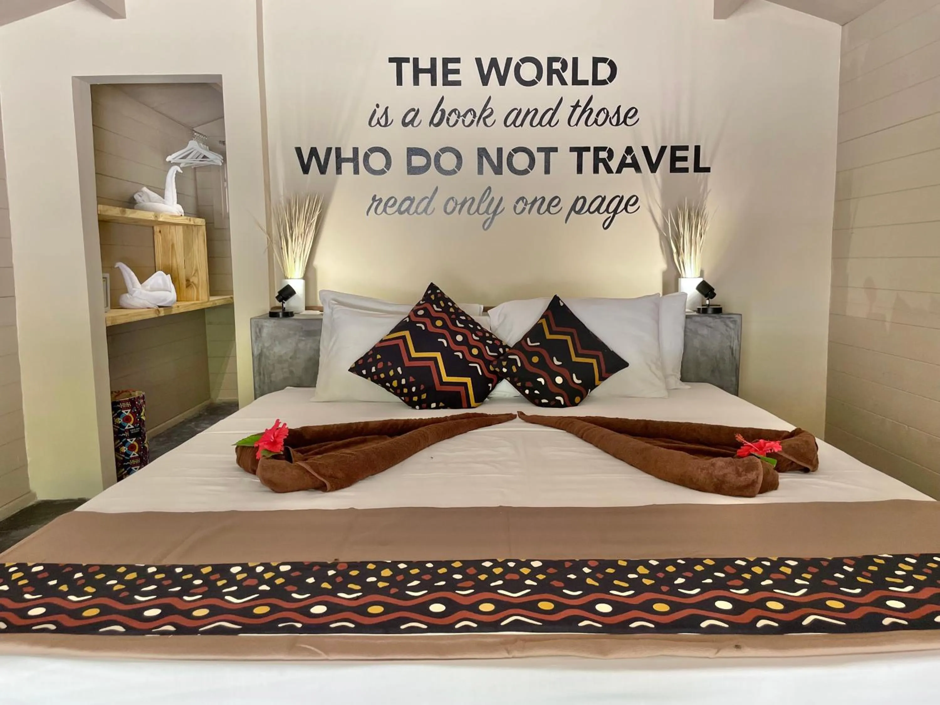 Bed in Mwezi Boutique Resort