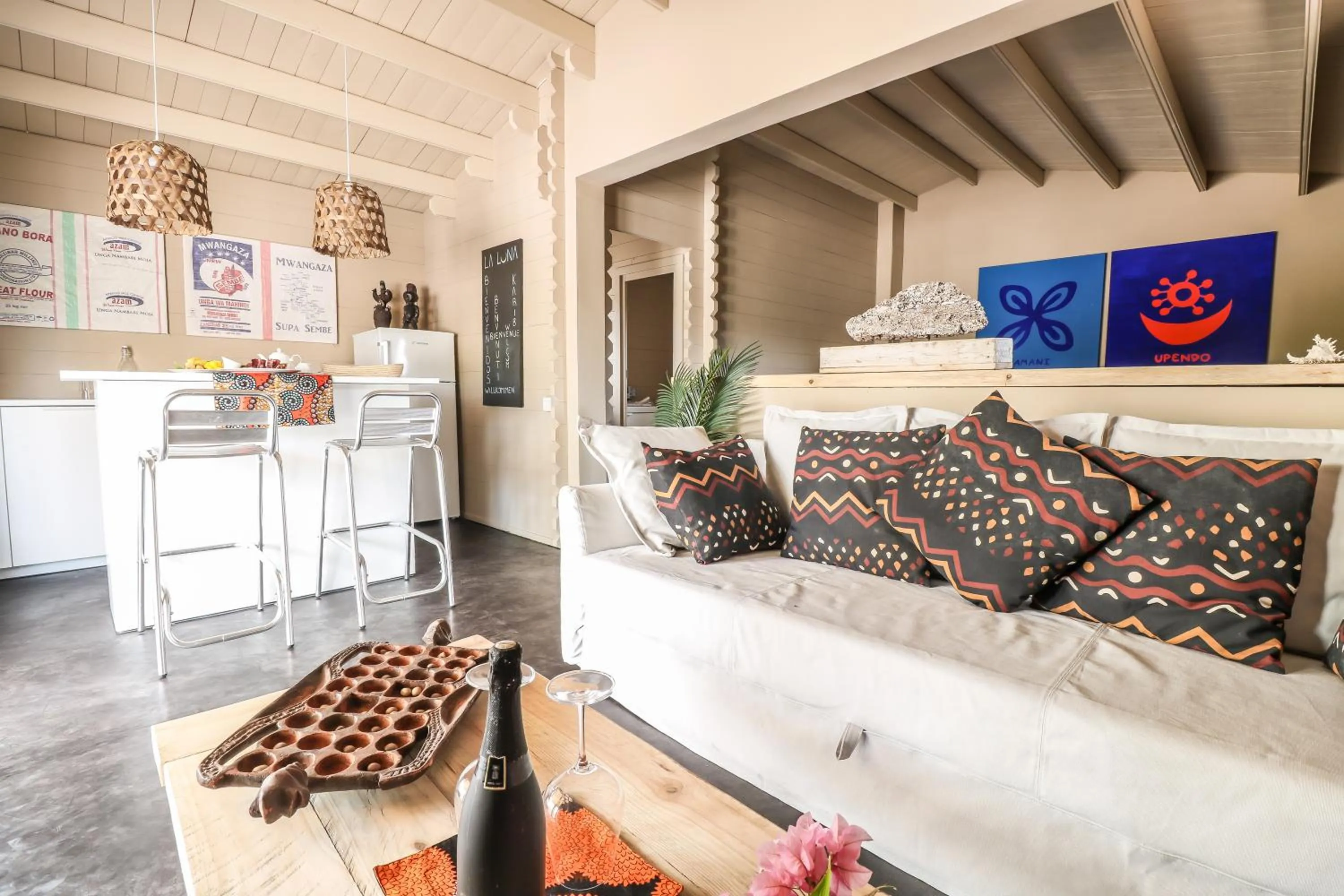 Living room in Mwezi Boutique Resort