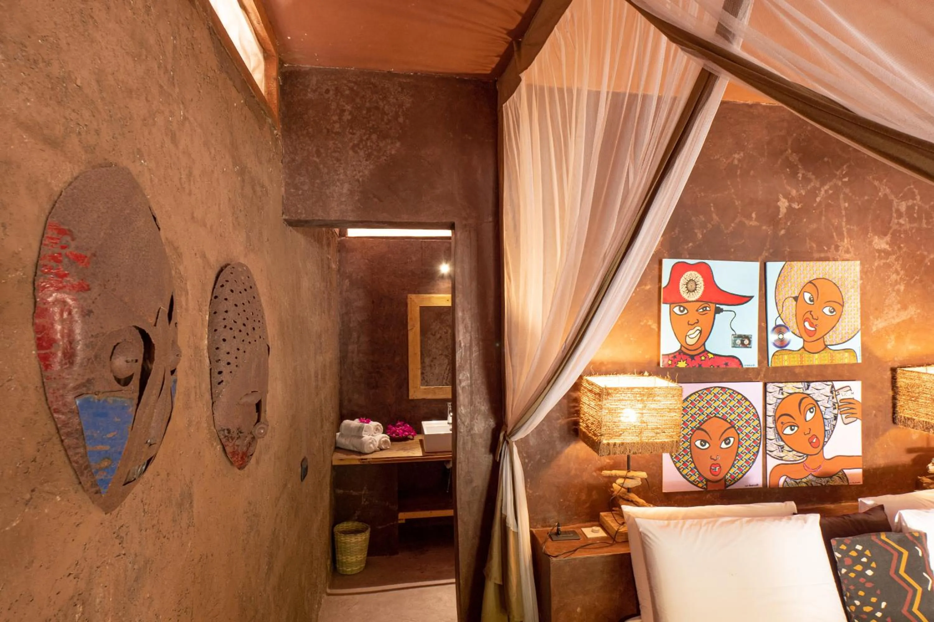 Bed in Mwezi Boutique Resort