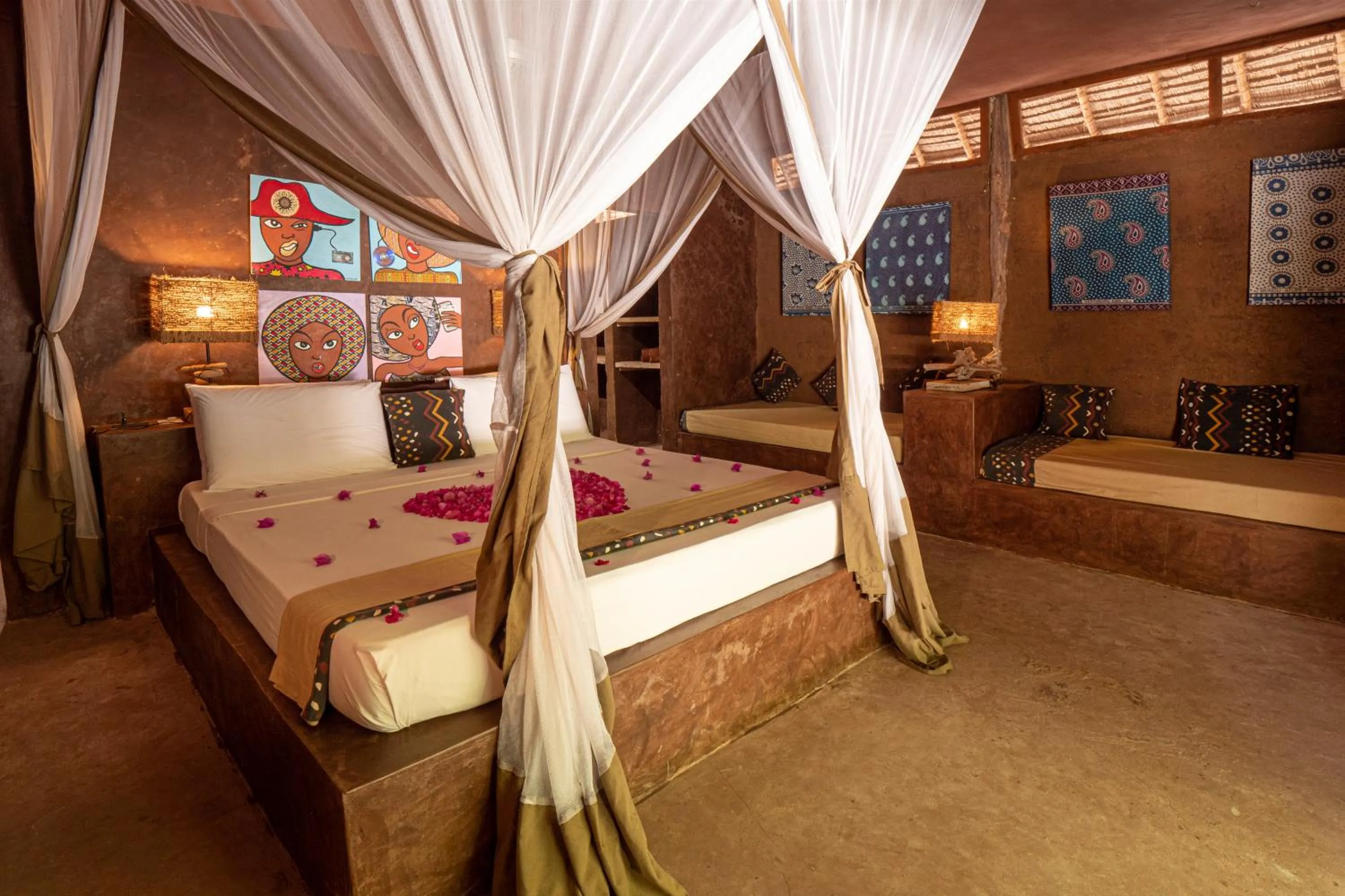 Bed in Mwezi Boutique Resort