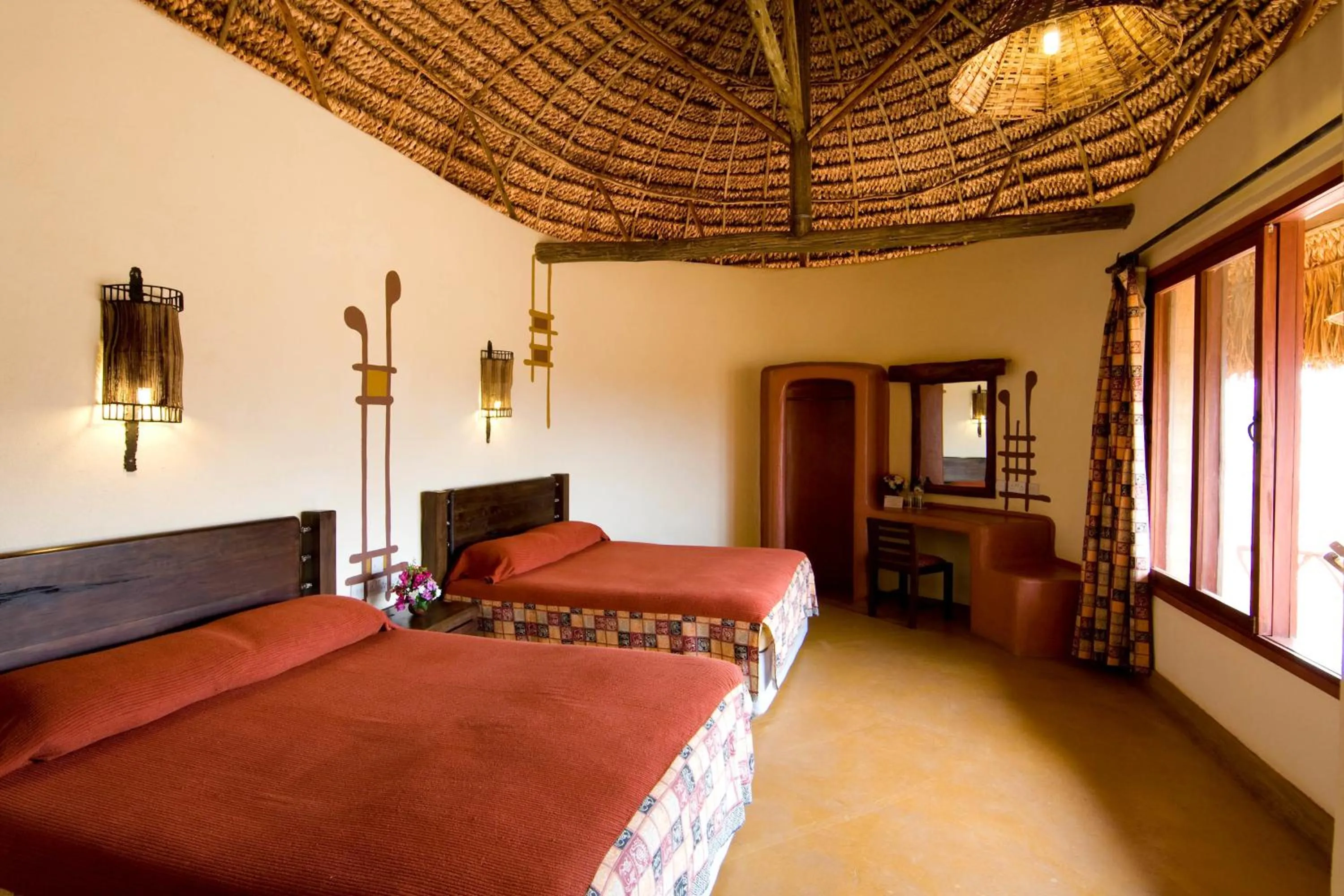 Bed in Samburu Sopa Lodge