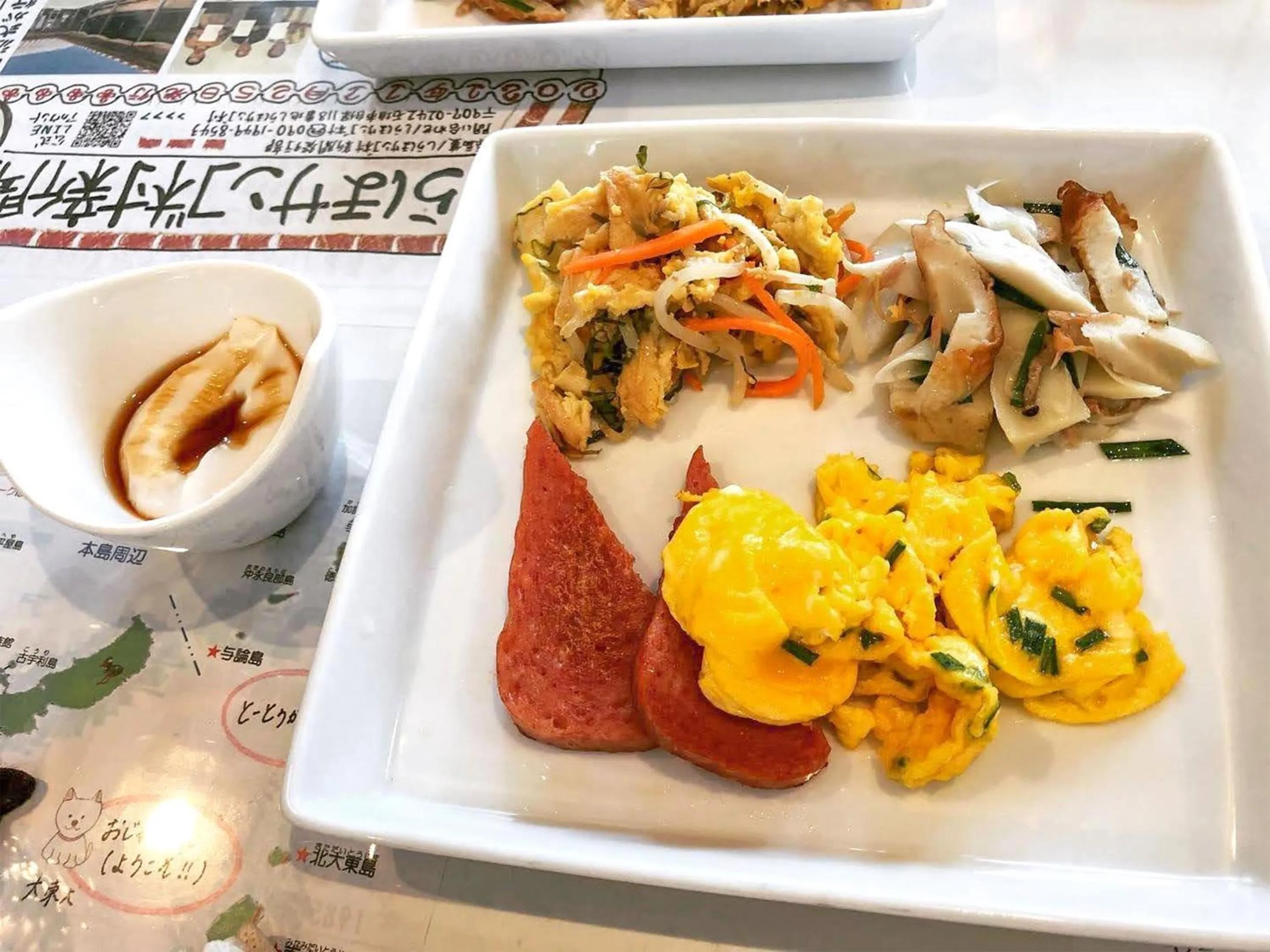 Asian breakfast in Minshuku Irayoi