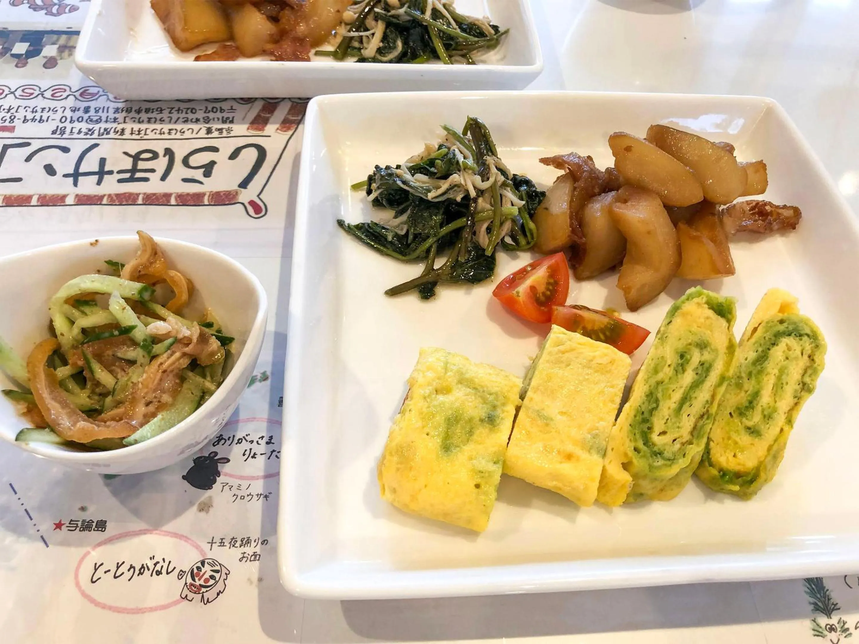 Asian breakfast in Minshuku Irayoi