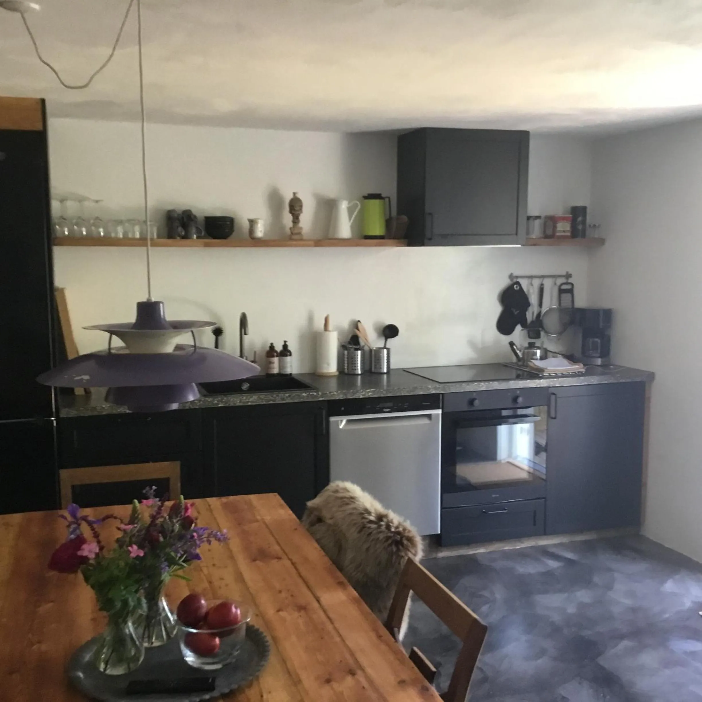 Kitchen or kitchenette in Marielyst B&B - Apartments