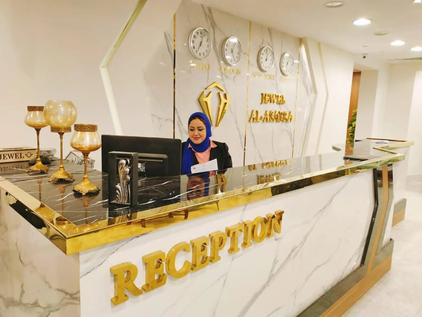 Lobby or reception in Asafra Hotel Apartments