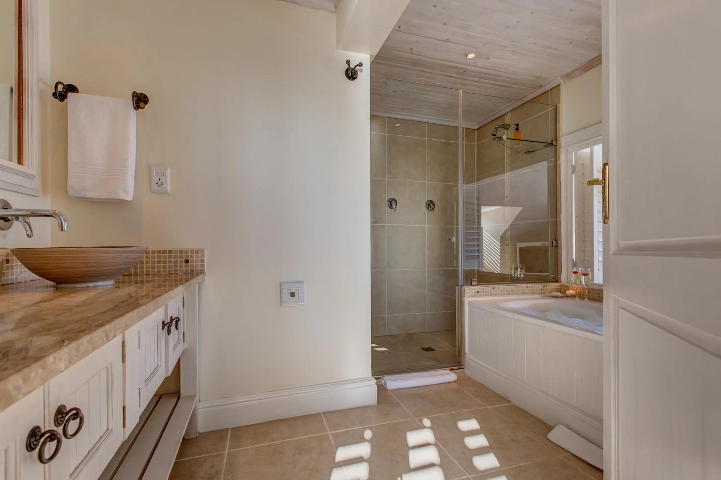 Shower in Amanzi Island Boutique Hotel