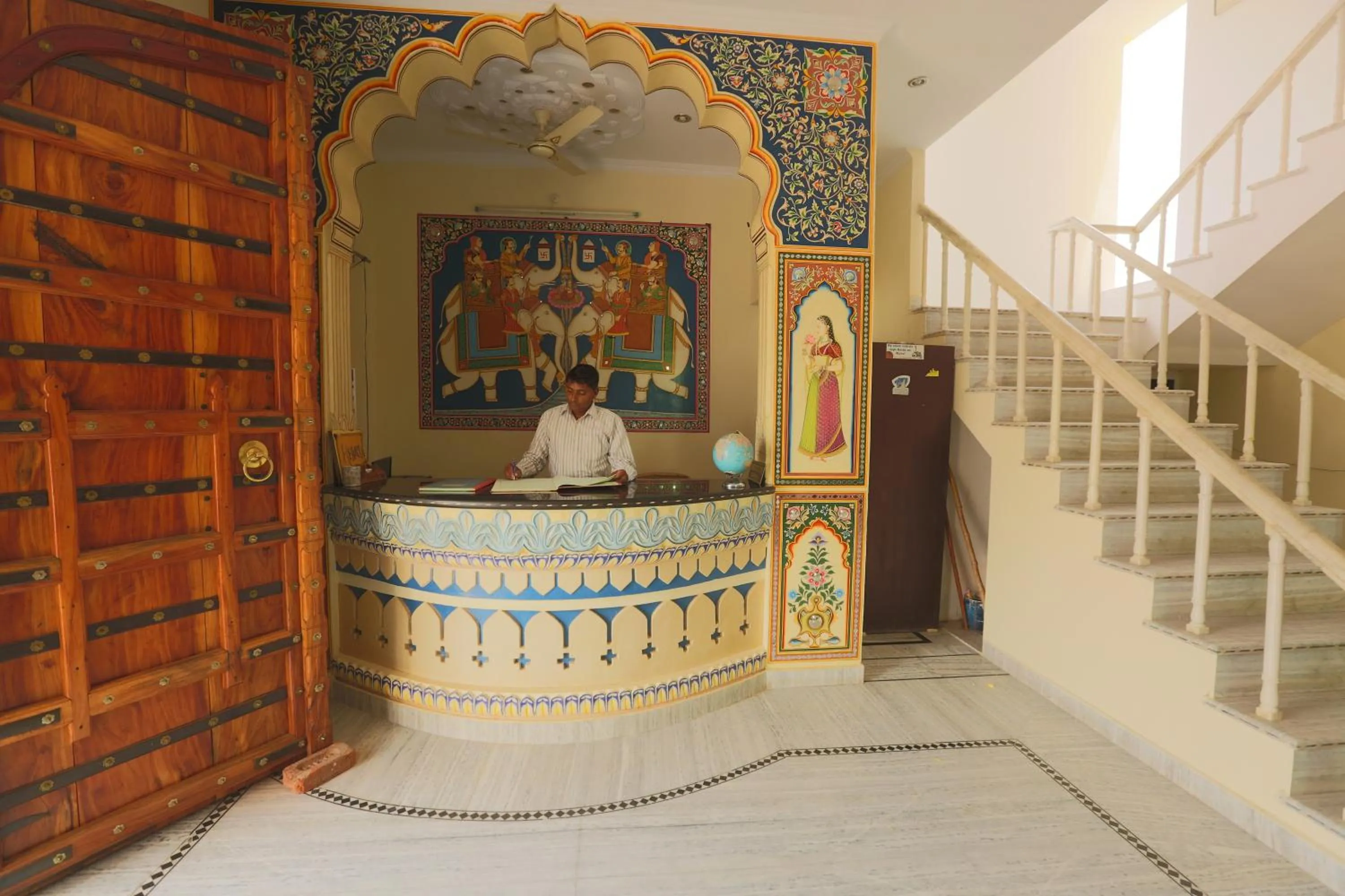 Lobby or reception in Hotel Green Haveli - A Heritage and Hill View Hotel , Pushkar