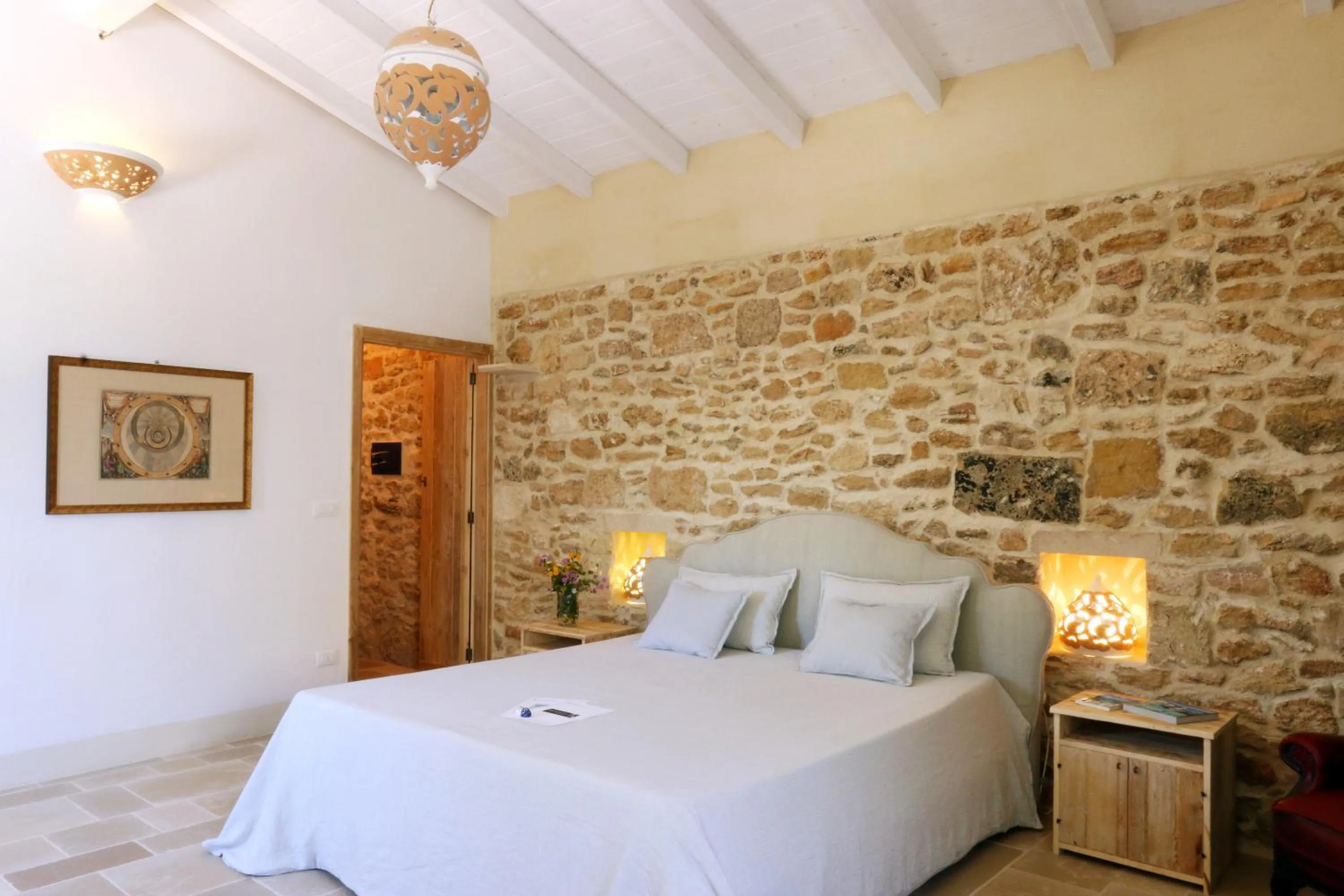 Bed in Masseria Fano Relais & Wine